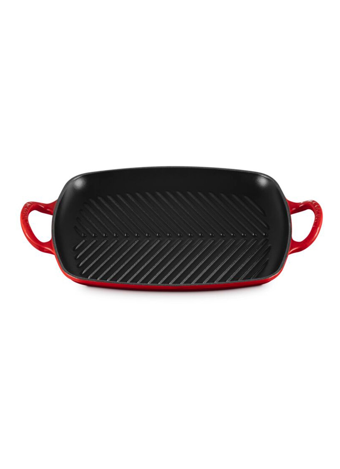 Le Creuset Signature grill 30 cm - voorkant 3 steenrood
