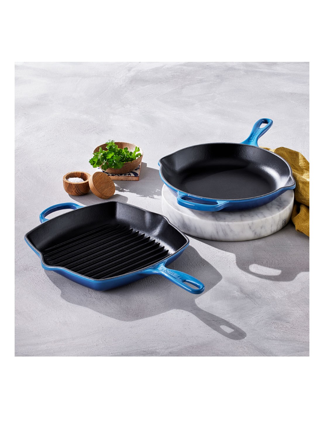 Le Creuset Signature Grillpan Azure 26 cm - detail 6 azure / blauw