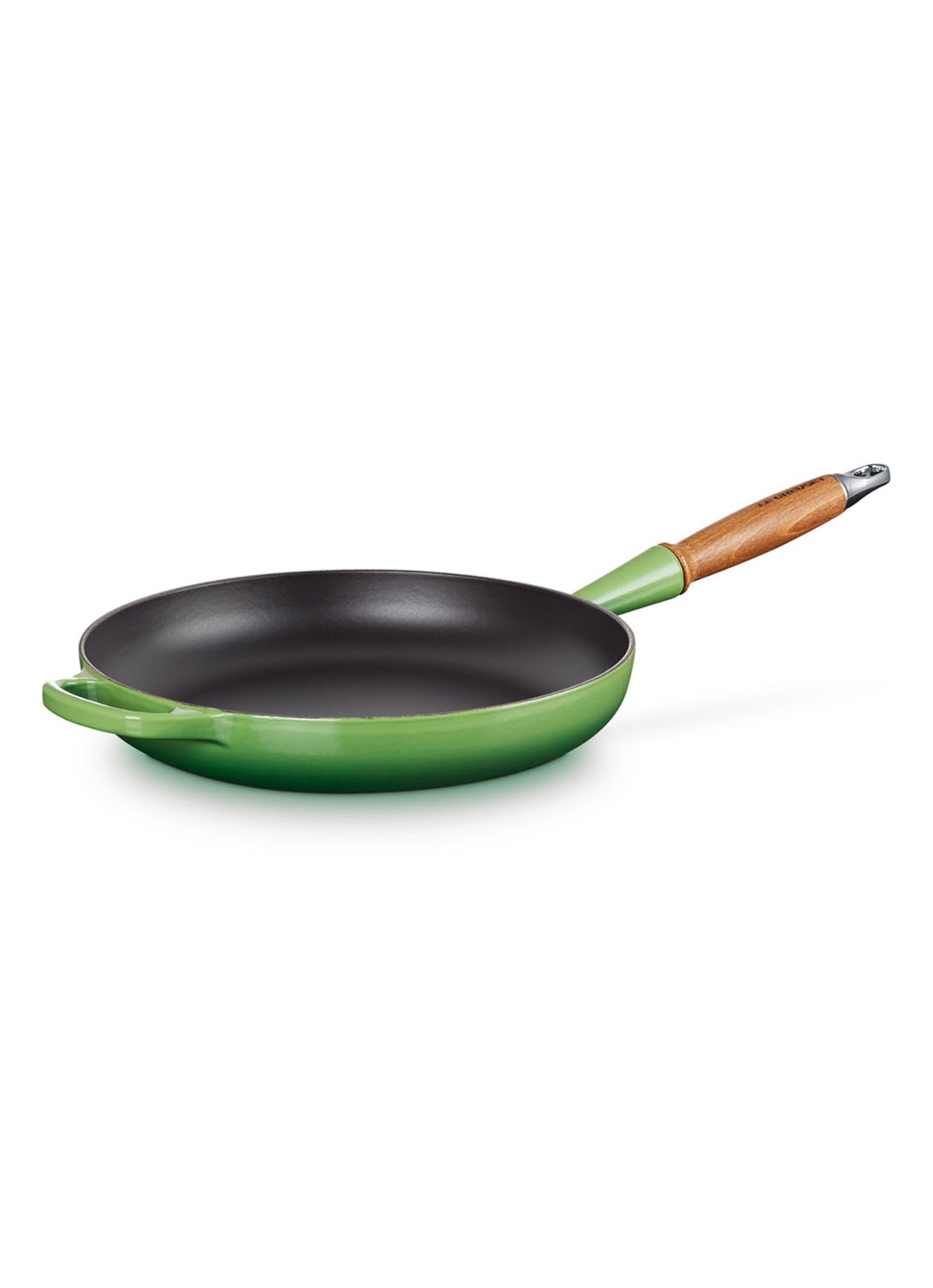 Le Creuset Signature koekenpan Ø28 cm - voorkant bamboo / groen