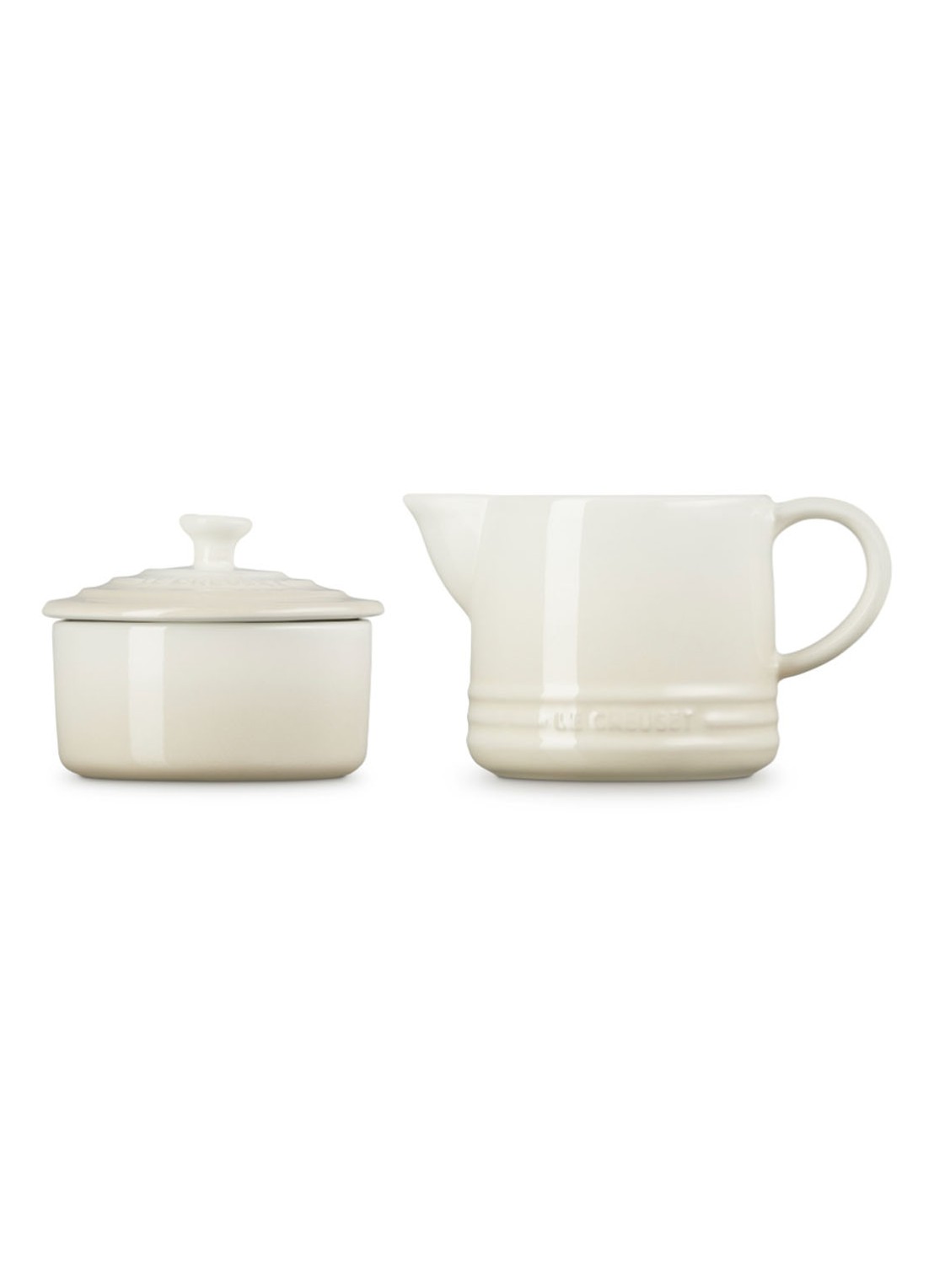Le Creuset Signature melk- en suikerset  - achterkant meringue / beige