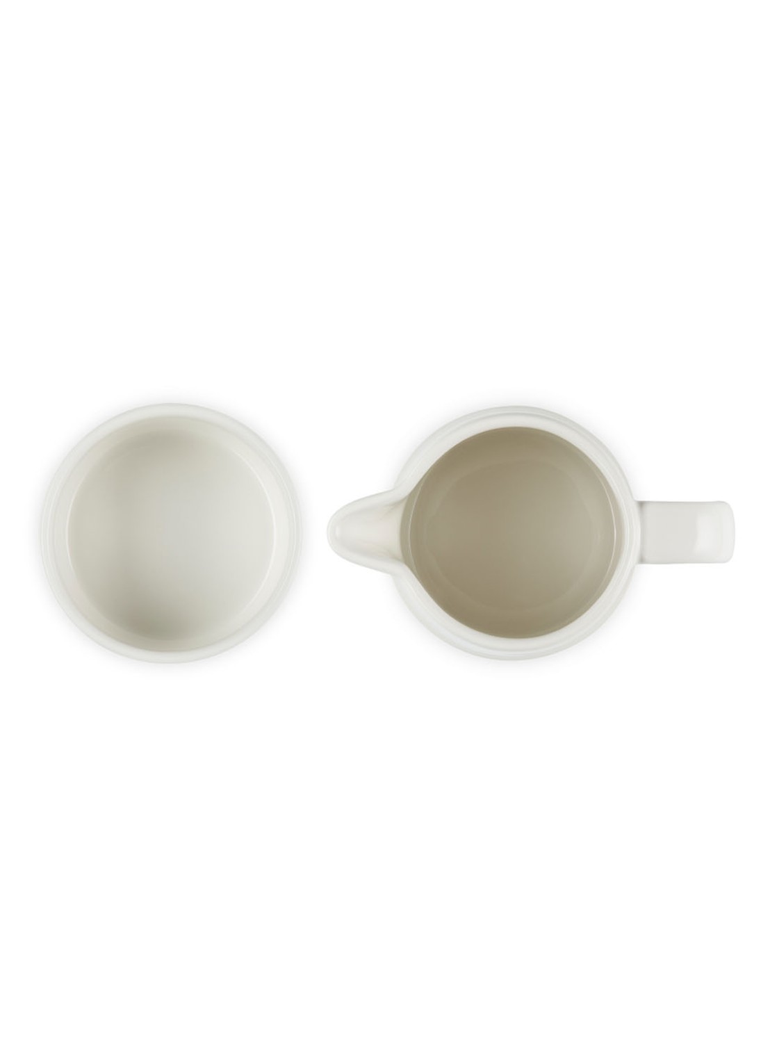 Le Creuset Signature melk- en suikerset  - detail 4 meringue / beige