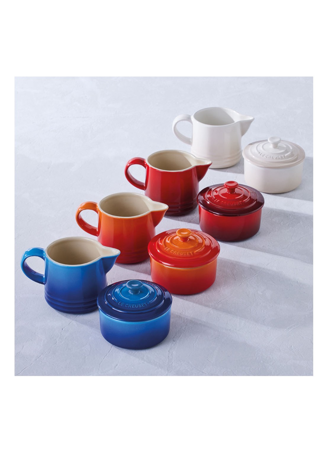 Le Creuset Signature melk- en suikerset  - detail 6 meringue / beige