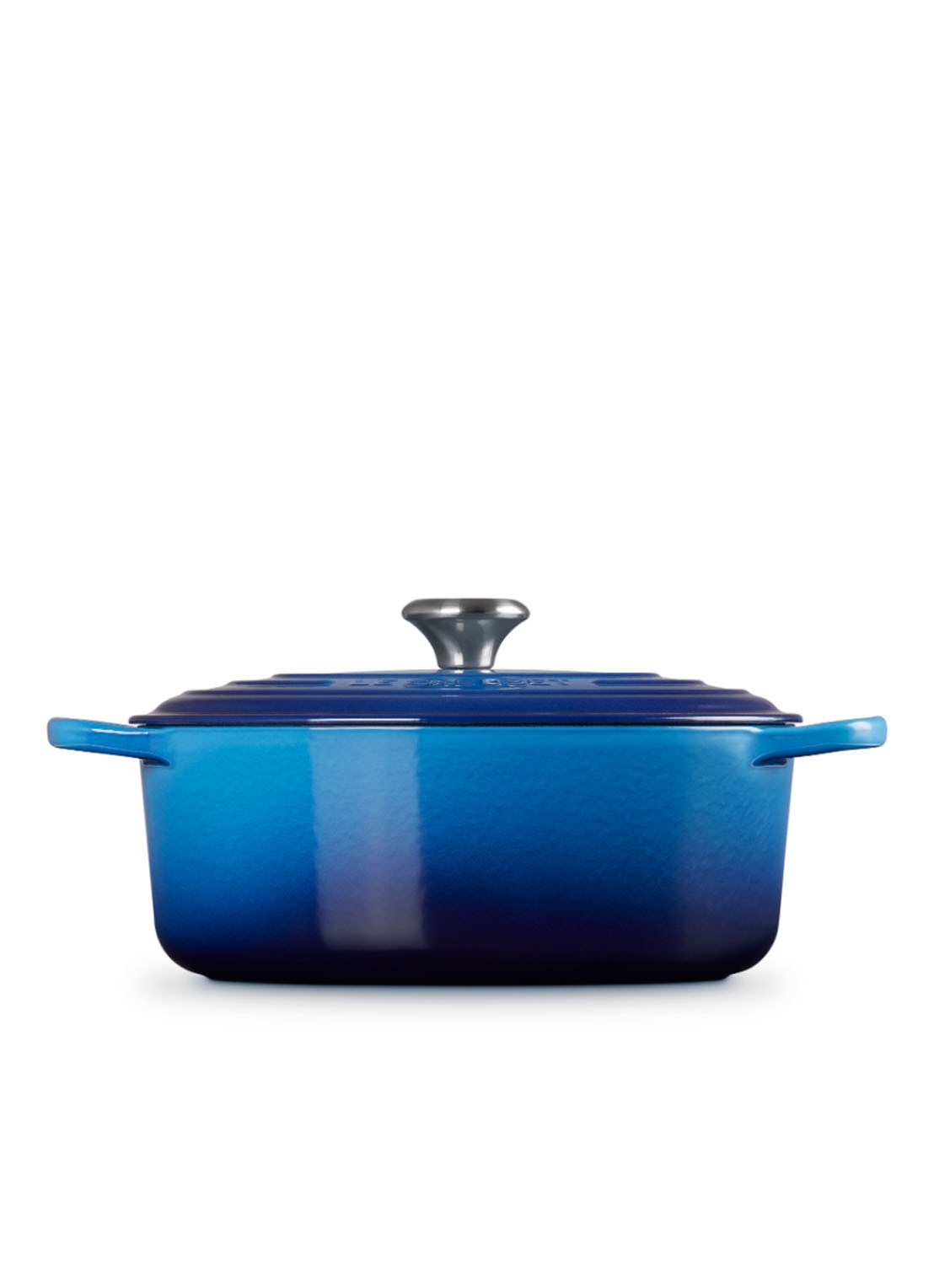 Le Creuset Signature ovale braadpan 29 cm - achterkant 7 azure / blauw