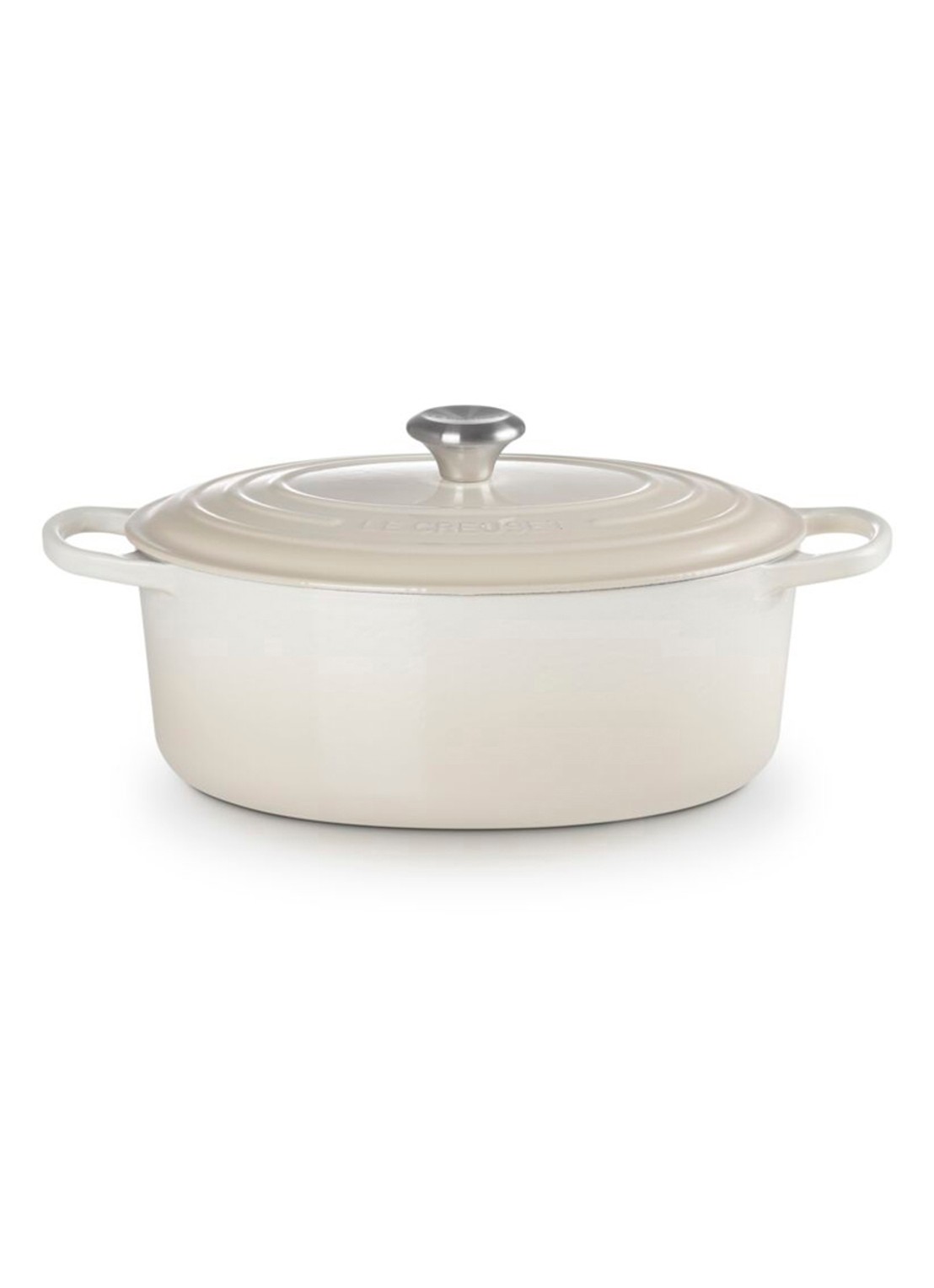 Le Creuset Signature ovale braadpan 31 cm - voorkant 2 gebroken wit