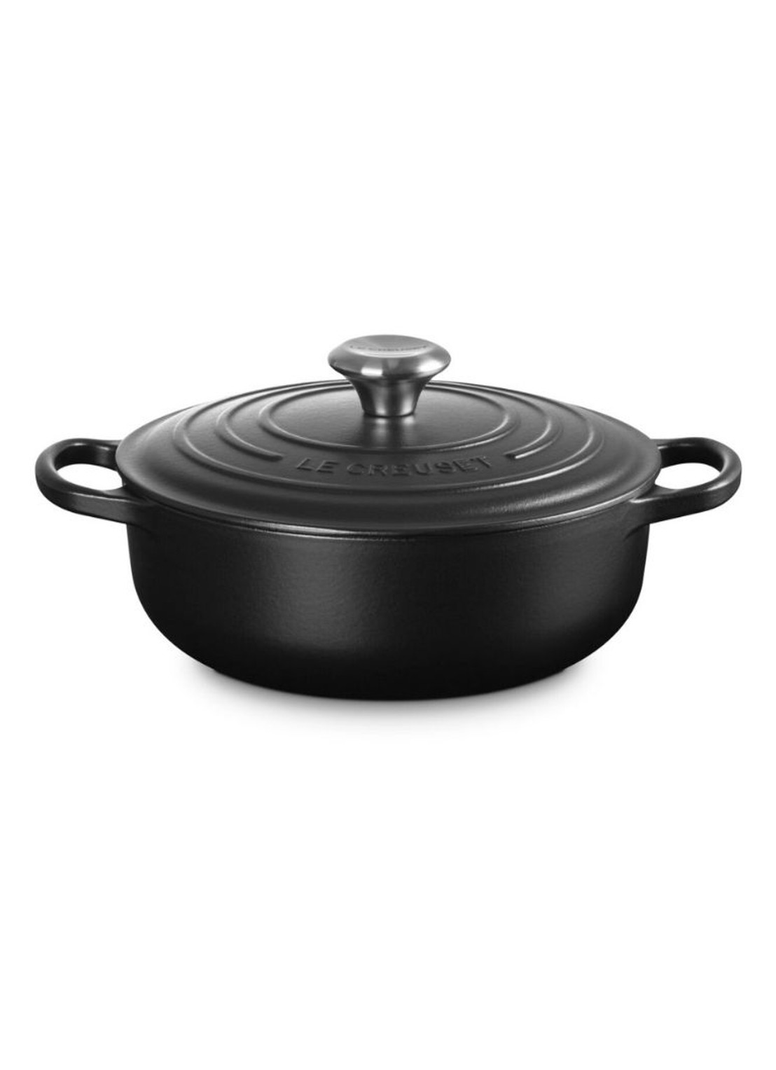 Le Creuset Signature sauteuse 24 cm - voorkant 4 zwart