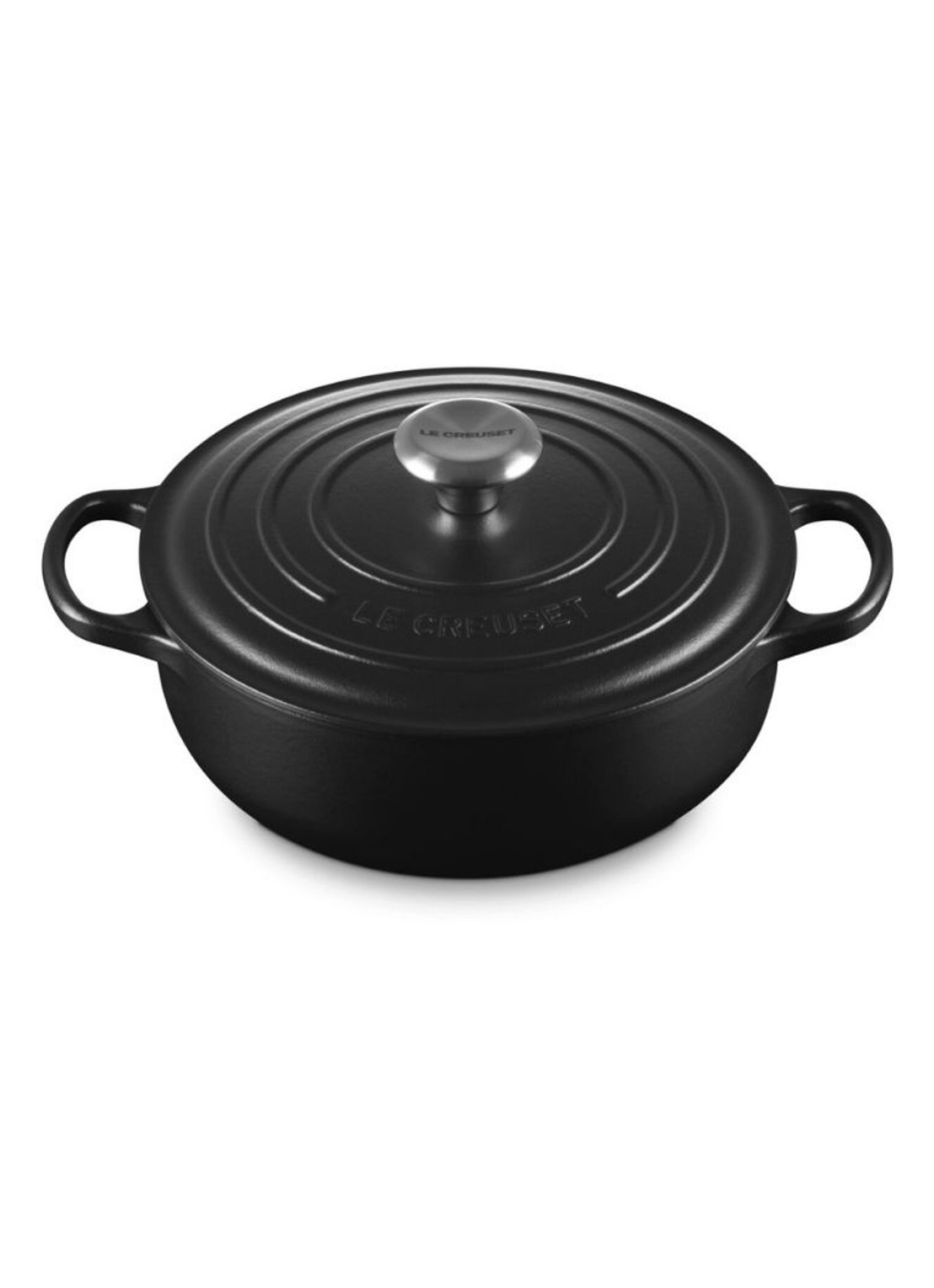 Le Creuset Signature sauteuse 24 cm - voorkant 5 zwart