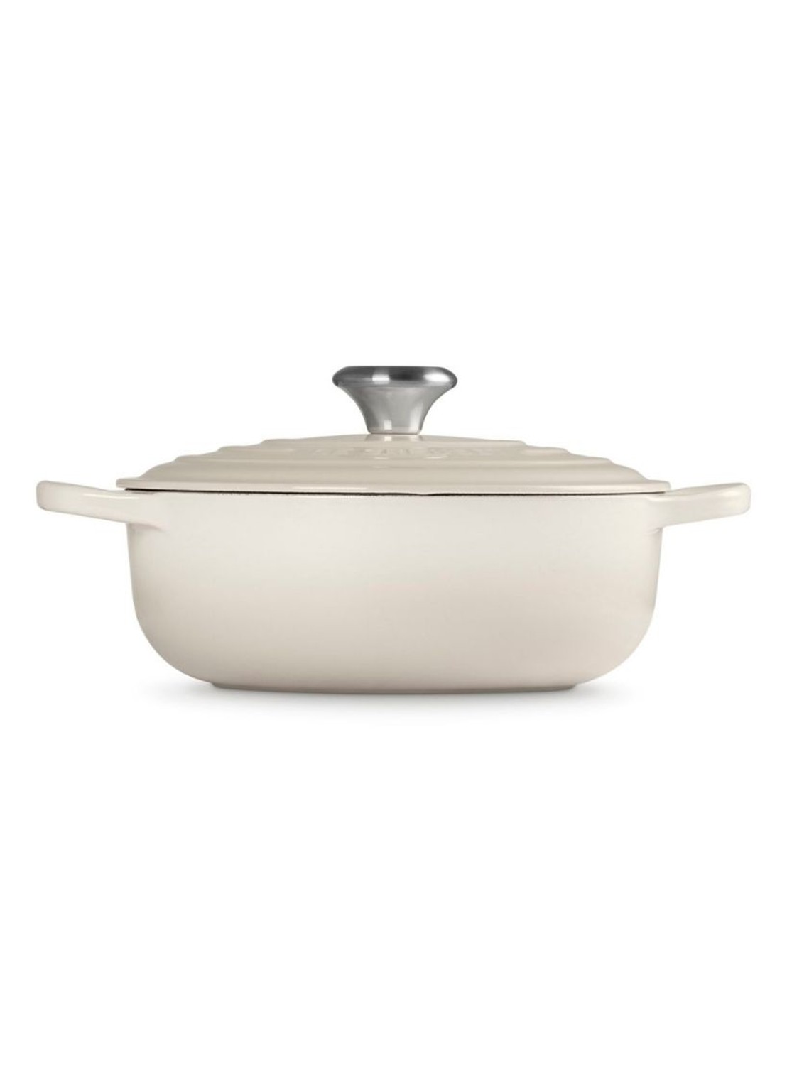 Le Creuset Signature sauteuse 24 cm - achterkant 5 gebroken wit