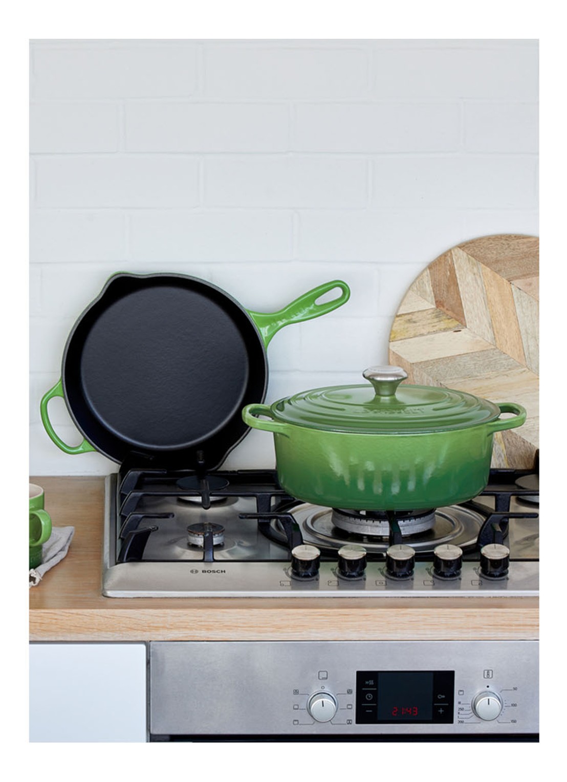 Le Creuset Signature Skillet koekenpan Ø26 cm - detail 6 bamboo / groen