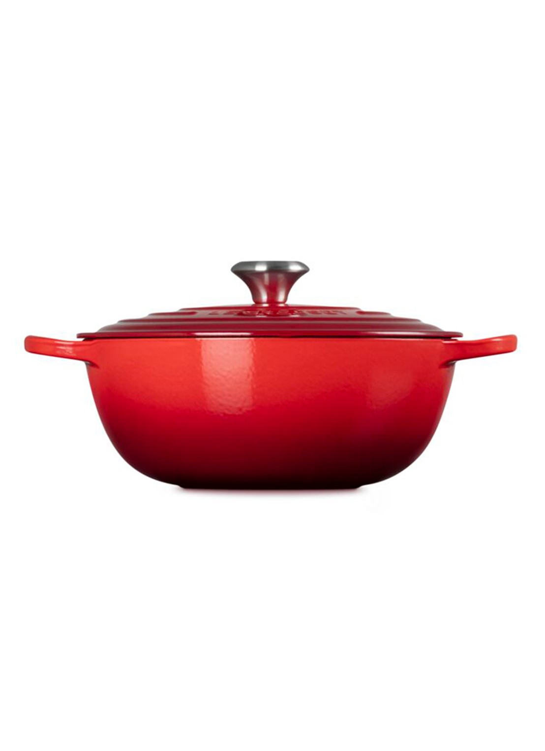 Le Creuset Signature soeppan 26 cm - achterkant 3 donkerrood