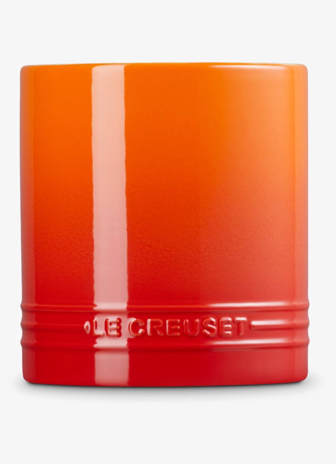Le Creuset Signature spatelpot 1,1 liter - achterkant oranjerood
