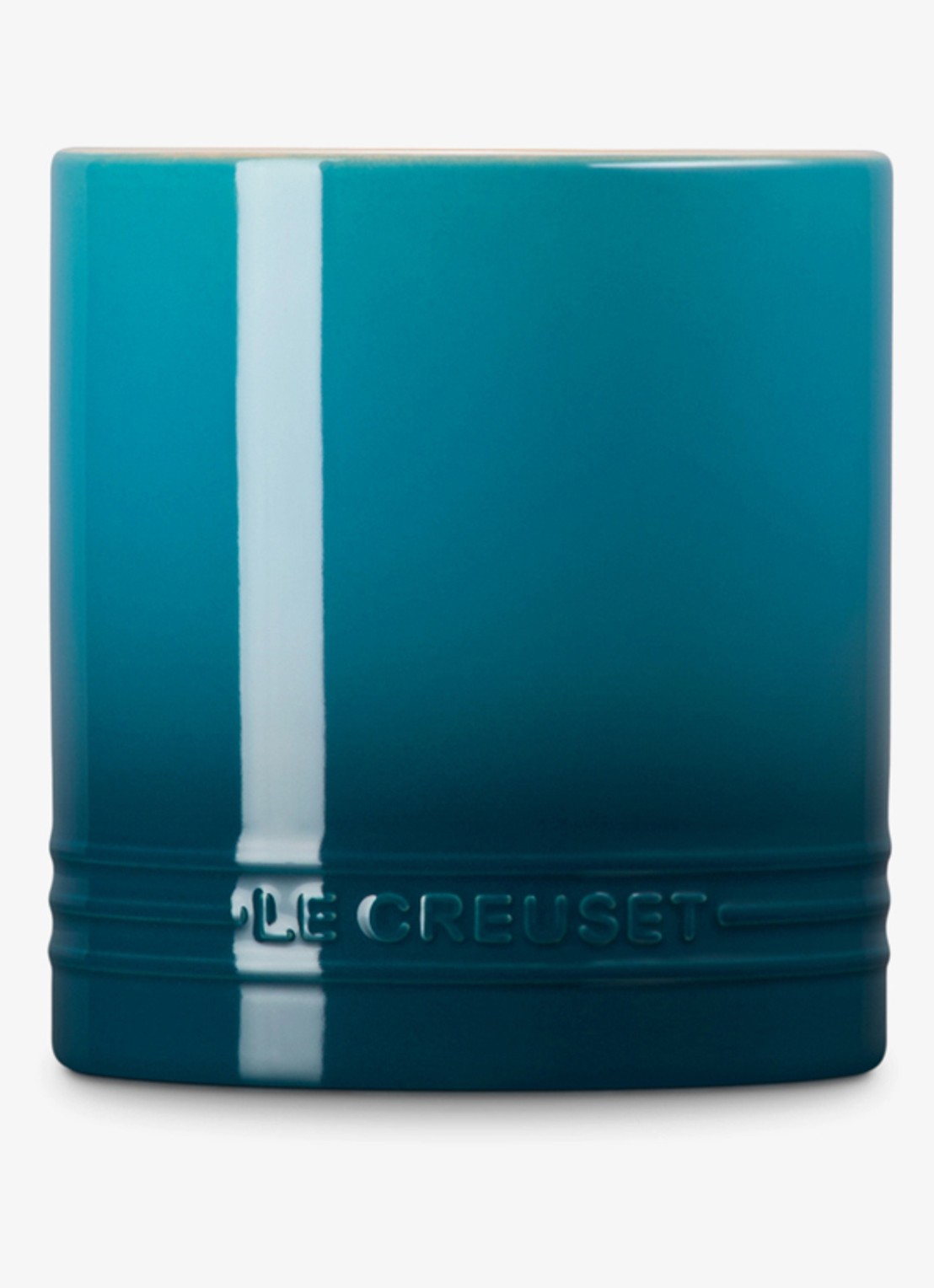 Le Creuset Signature spatelpot 1,1 liter - achterkant 5 petrol