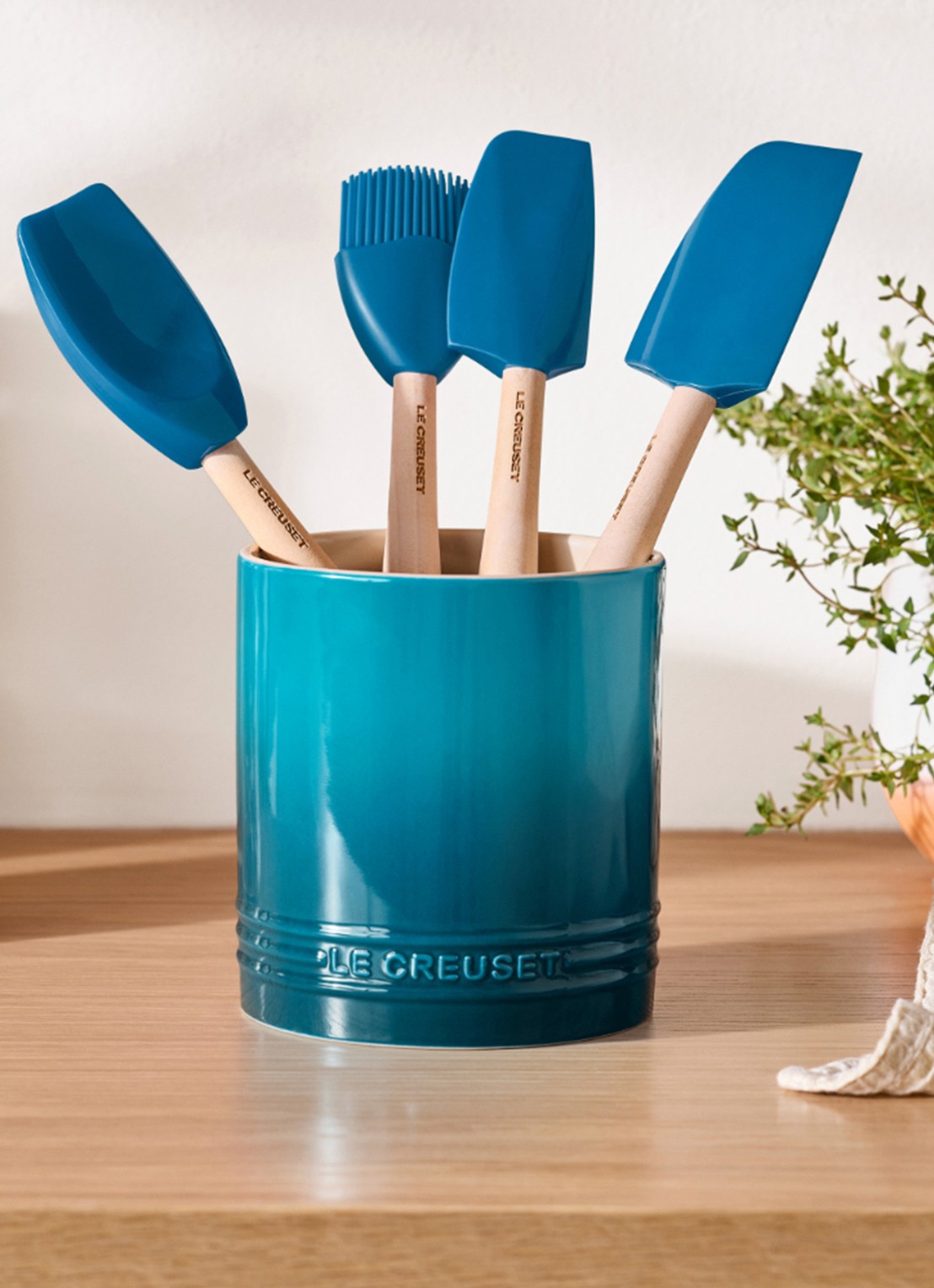 Le Creuset Signature spatelpot 1,1 liter - detail 4 petrol