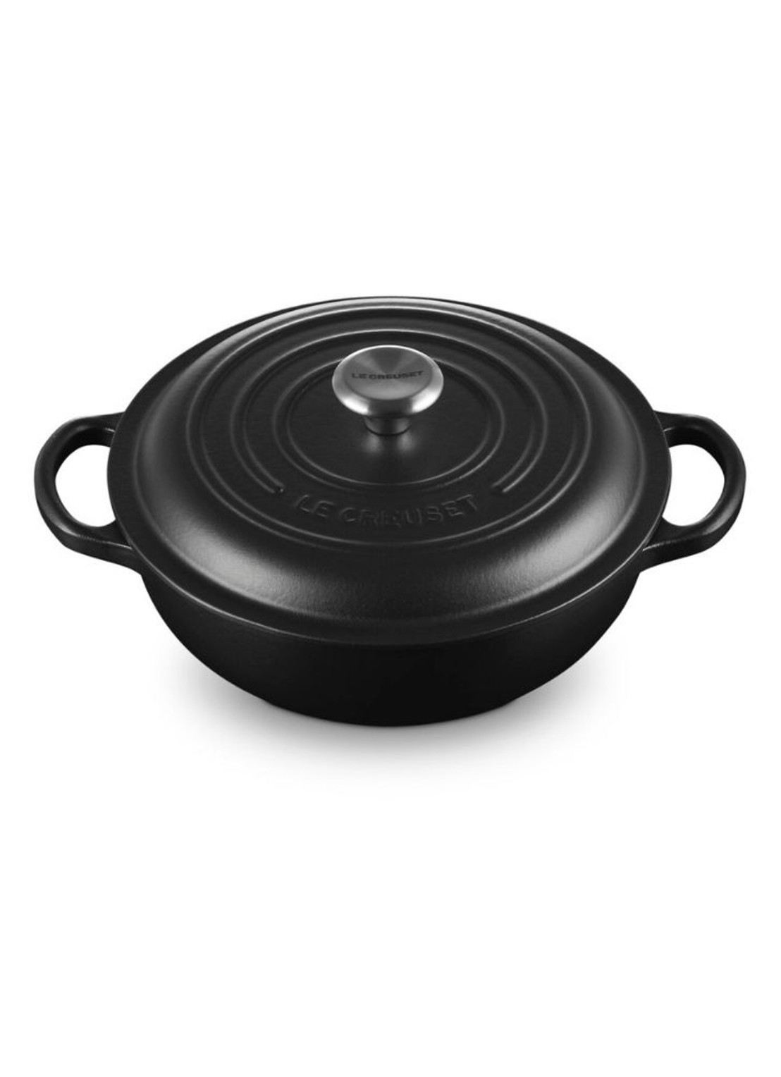 Le Creuset Signature stoofpan 22 cm - voorkant 2 zwart