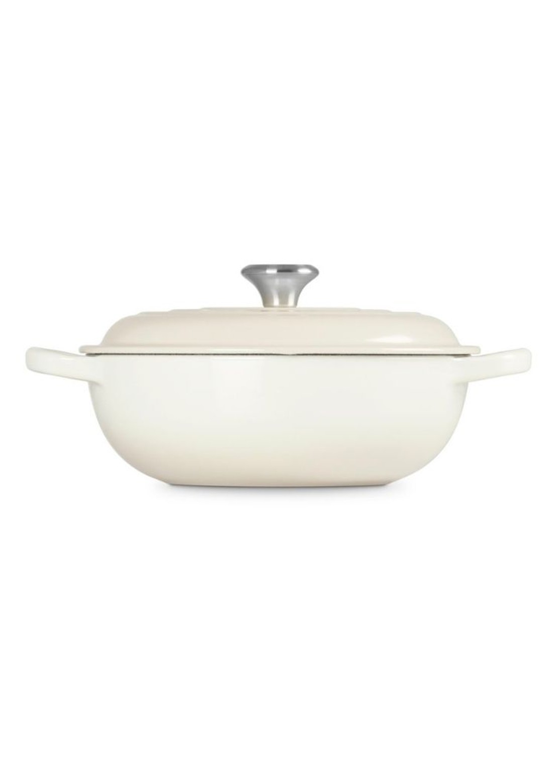 Le Creuset Signature stoofpan 22 cm - achterkant gebroken wit
