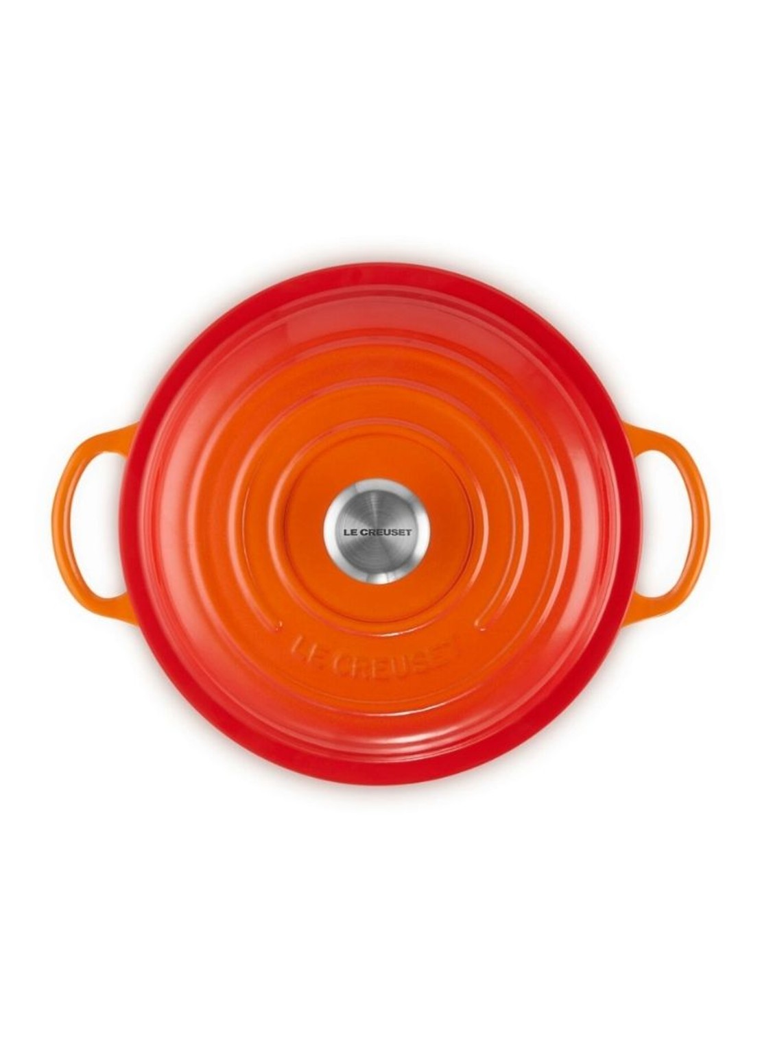 Le Creuset Signature stoofpan 22 cm - detail 2 oranjerood