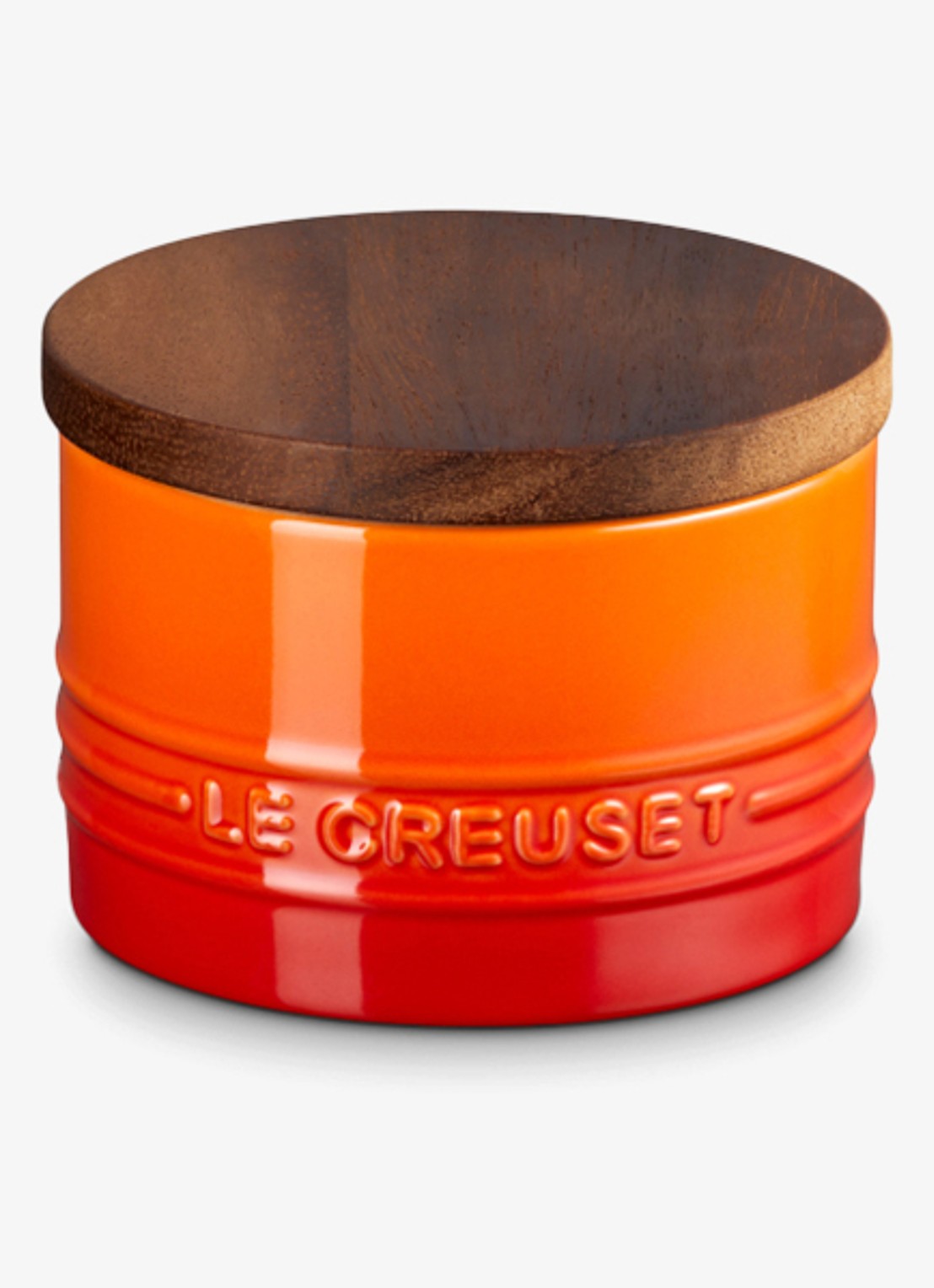 Le Creuset Signature voorraadpot 0,2 liter - voorkant 2 oranjerood