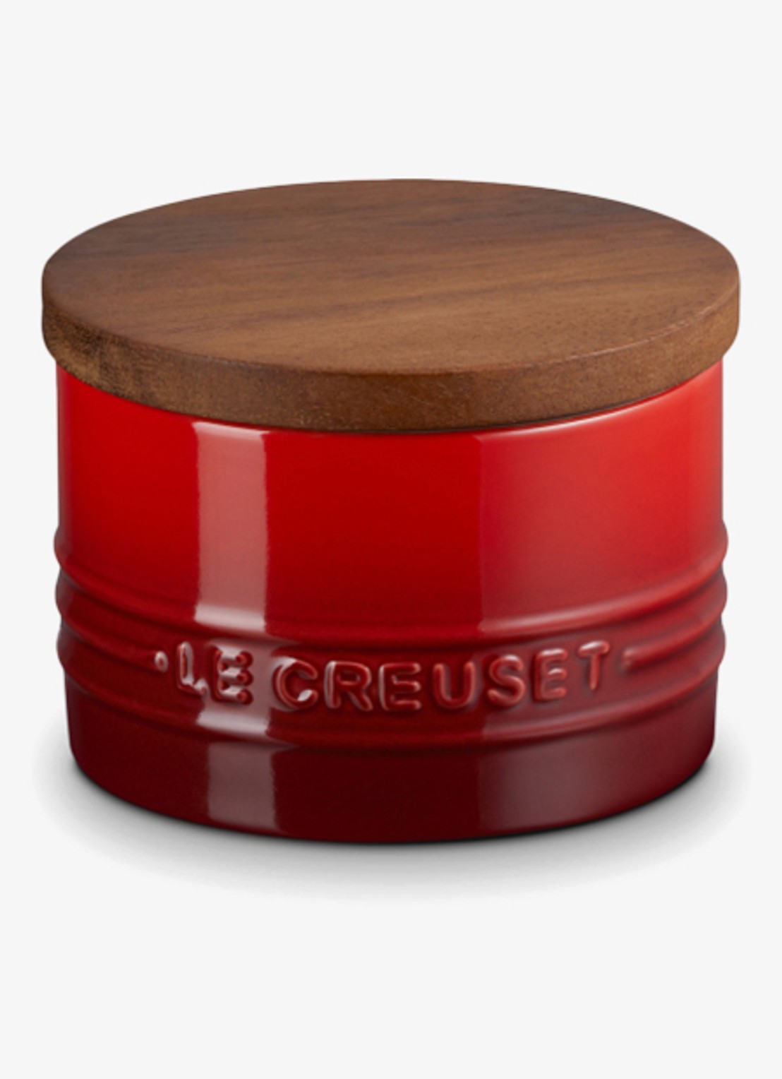 Le Creuset Signature voorraadpot 0,2 liter - voorkant 2 donkerrood