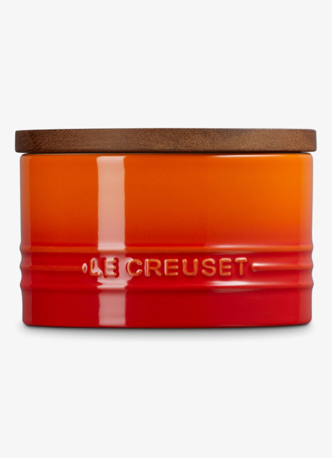 Le Creuset Signature voorraadpot 47 cl - achterkant oranjerood