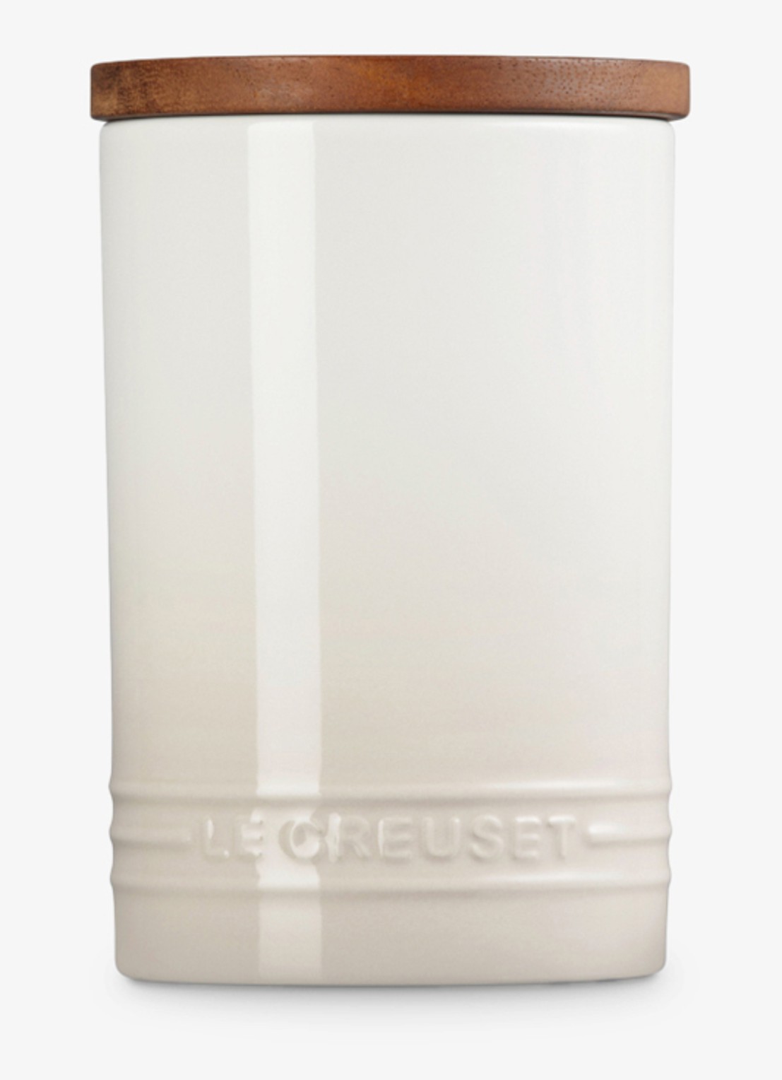 Le Creuset Signature voorraadpot 77 cl - achterkant 3 beige