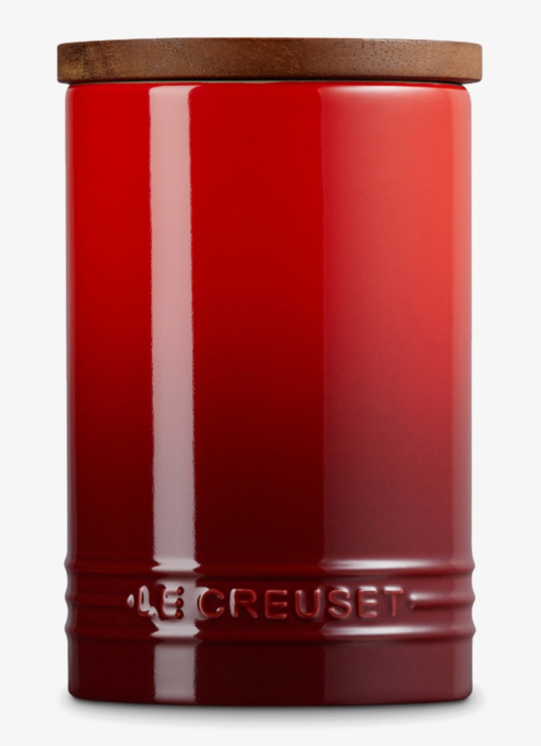 Le Creuset Signature voorraadpot 77 cl - achterkant 6 donkerrood
