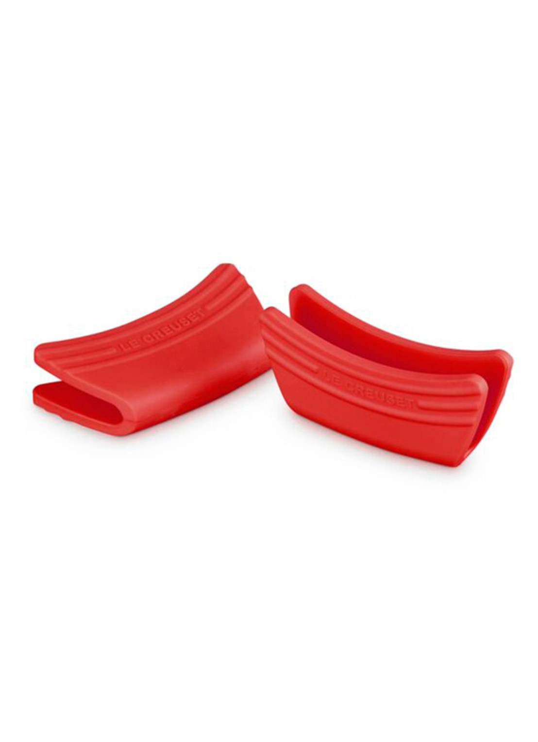 Le Creuset Silicone handvaten set van 2 - voorkant 2 donkerrood
