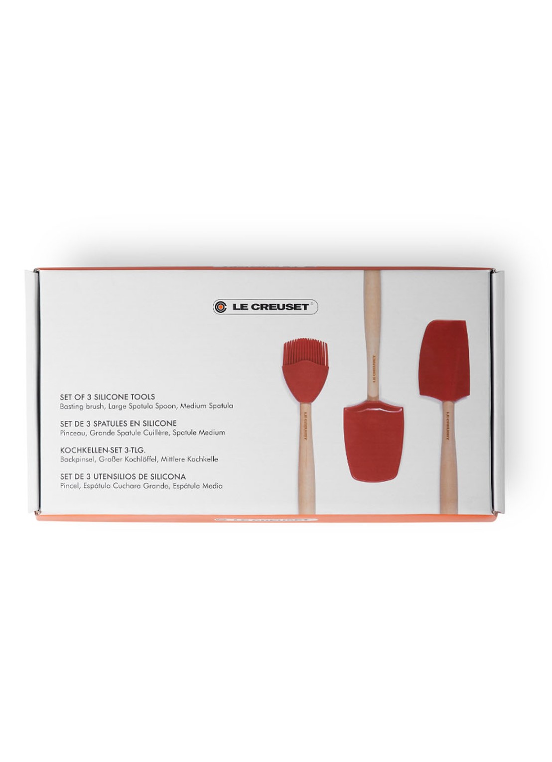 Le Creuset Spatels Premium set van 3  - detail 5 kersenrood / rood