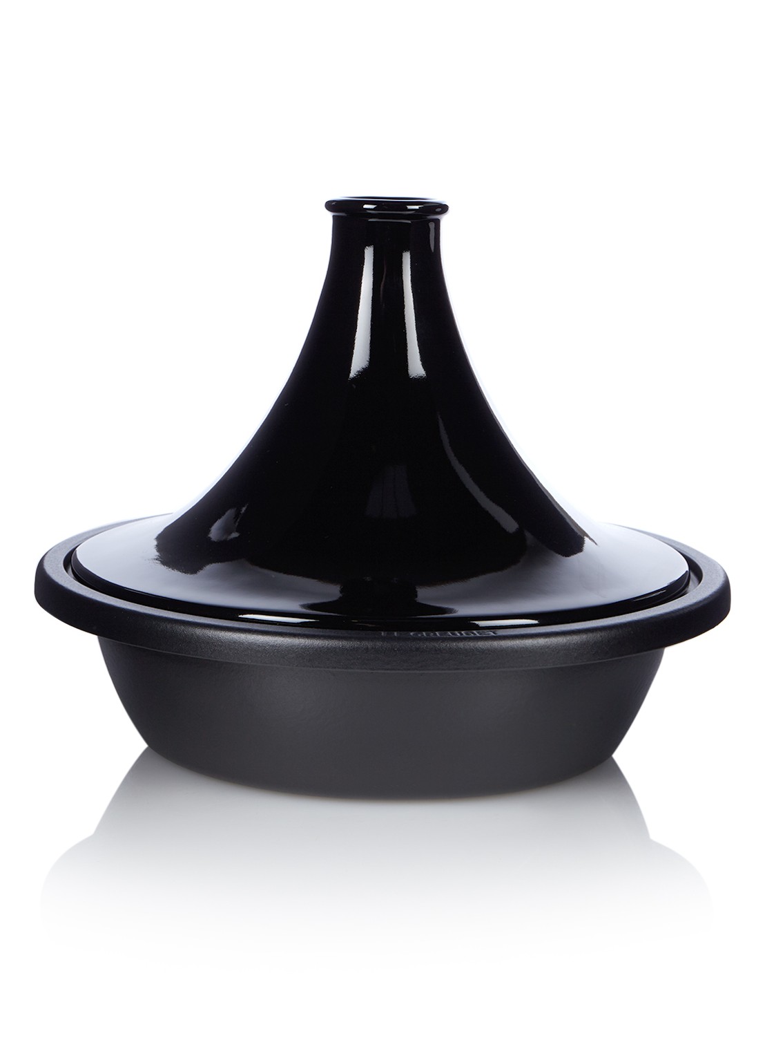 Le Creuset Tajine 31 cm - voorkant ebbenzwart / zwart