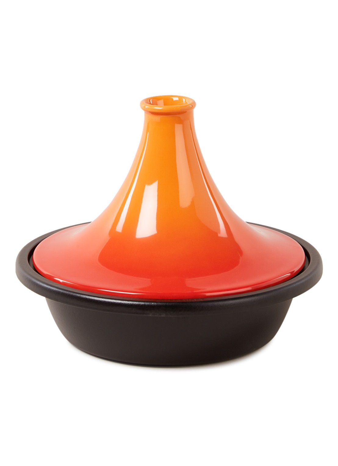 Le Creuset Tajine 31 cm - voorkant 2 oranjerood / oranje