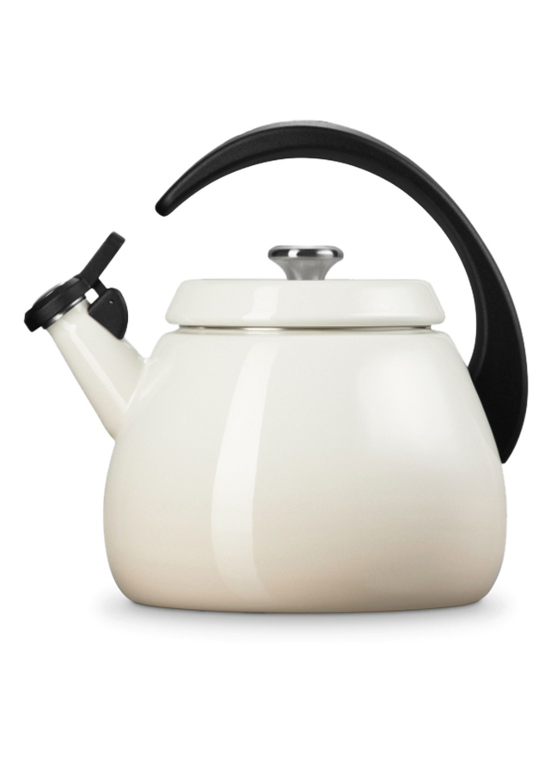 Le Creuset Tradition fluitketel 2,1 liter - achterkant beige