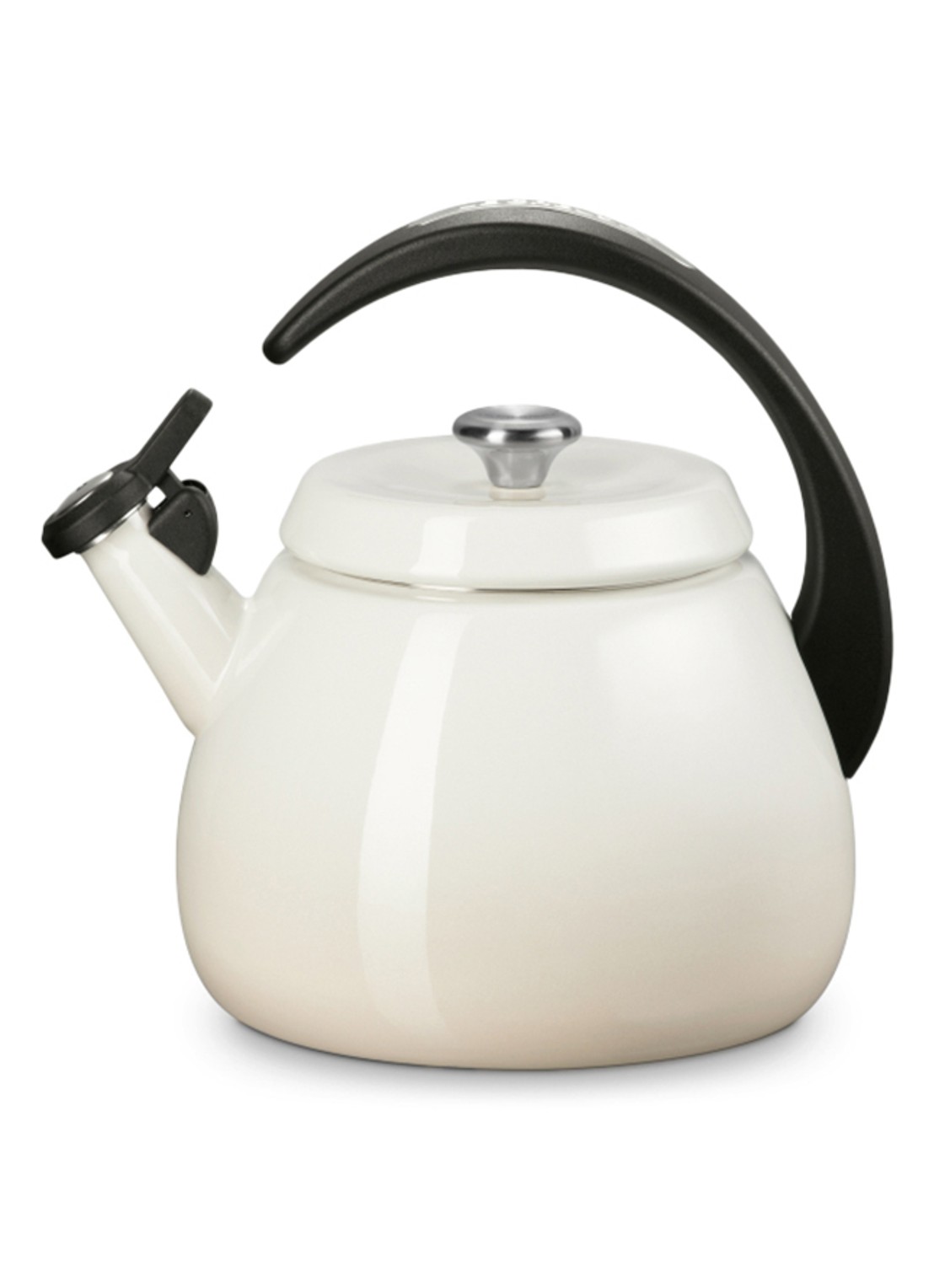 Le Creuset Tradition fluitketel 2,1 liter - voorkant 2 beige