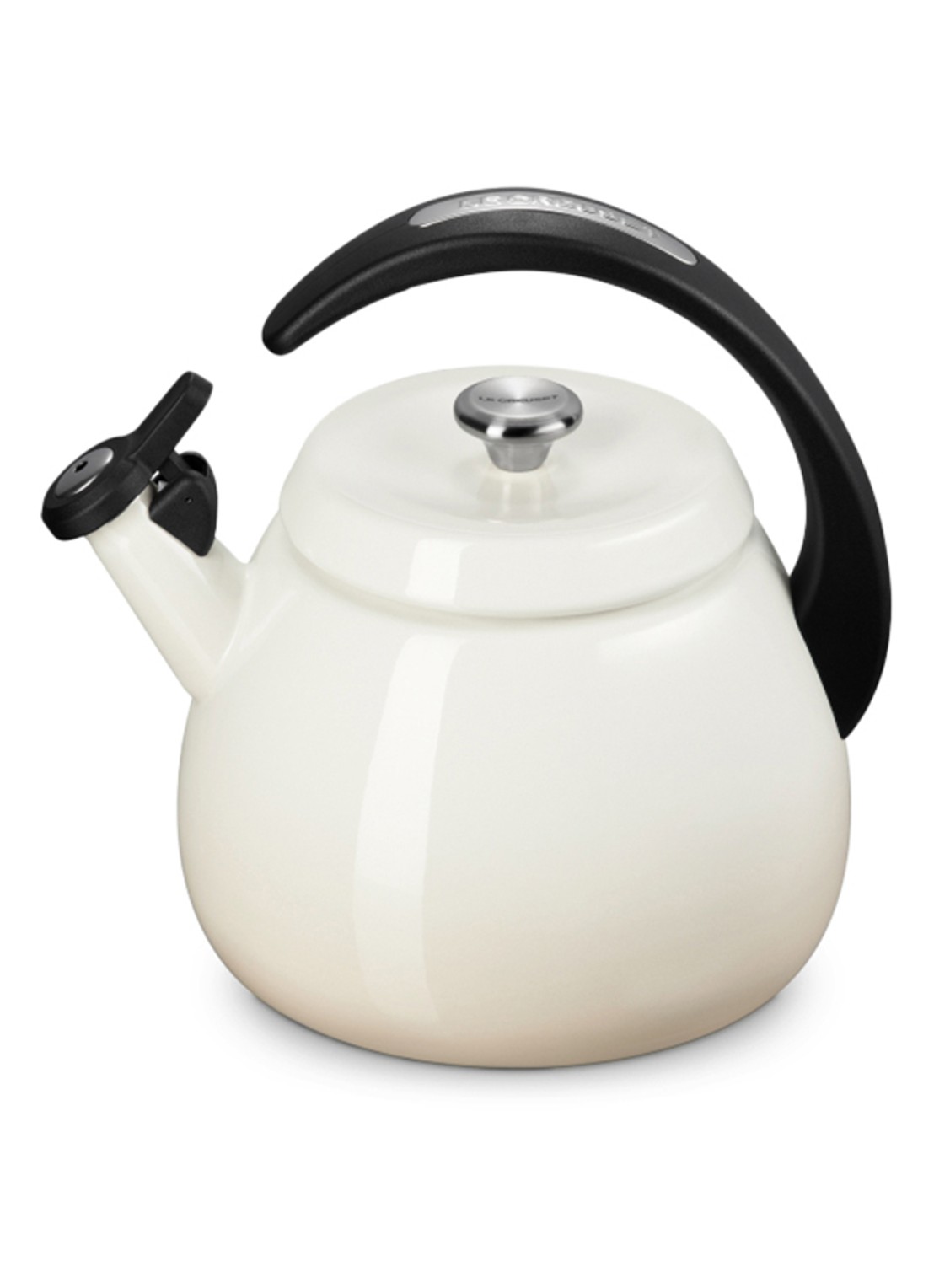 Le Creuset Tradition fluitketel 2,1 liter - voorkant 3 beige