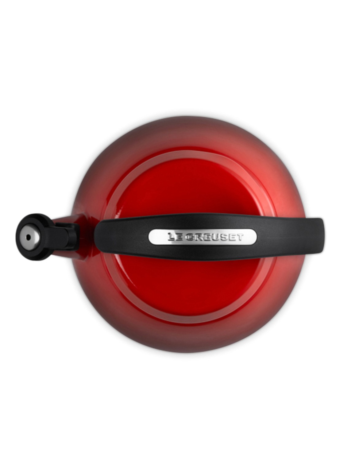 Le Creuset Tradition fluitketel 2,1 liter - detail 4 donkerrood
