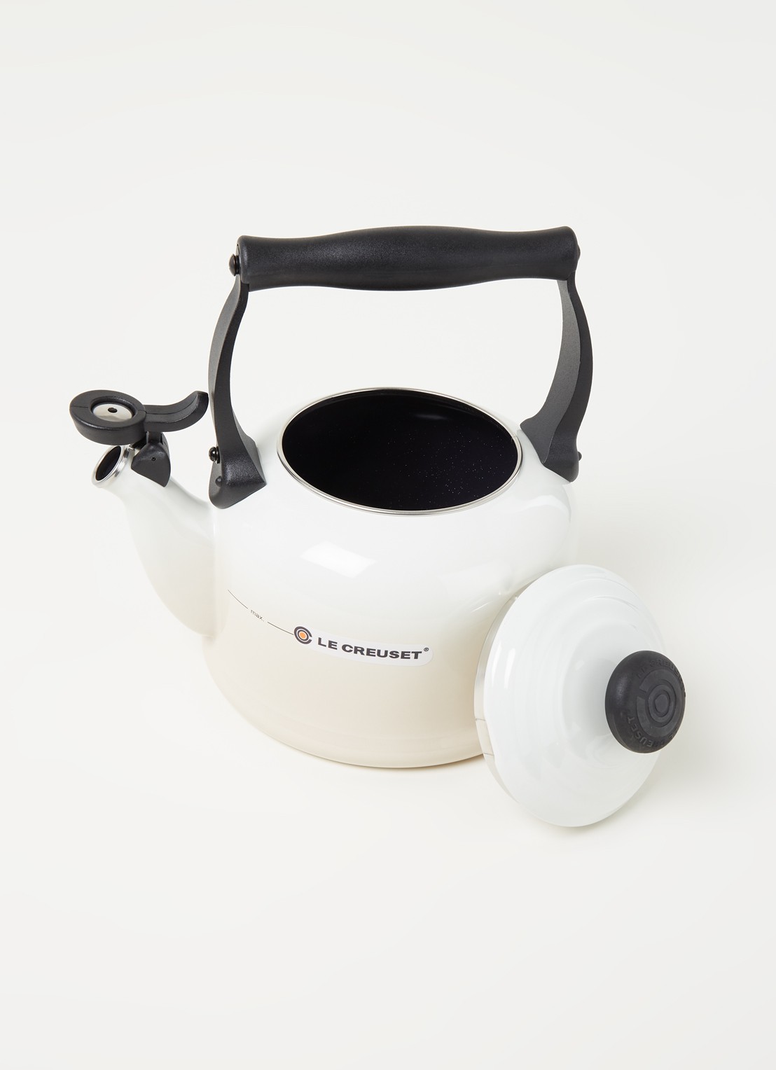 Le Creuset Tradition fluitketel 2,1 liter  - detail 3 meringue / beige