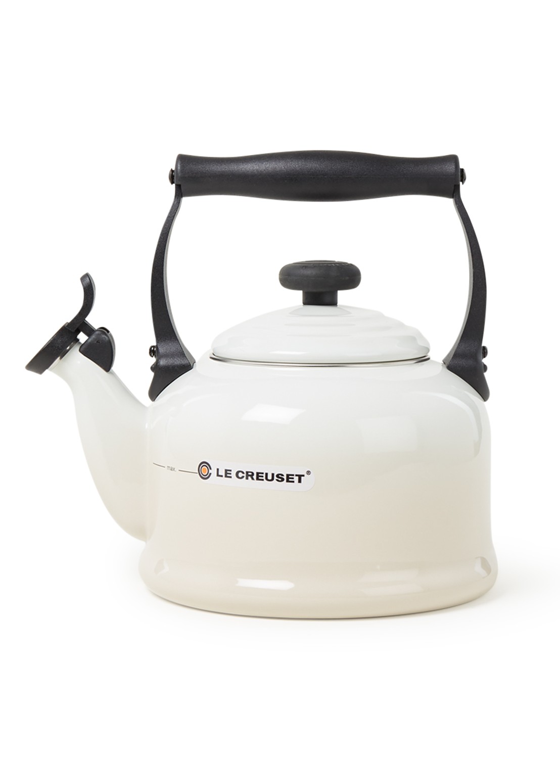 Le Creuset Tradition fluitketel 2,1 liter  - voorkant meringue / beige