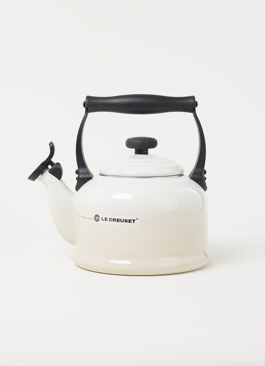 Le Creuset Tradition fluitketel 2,1 liter  - voorkant 2 meringue / beige