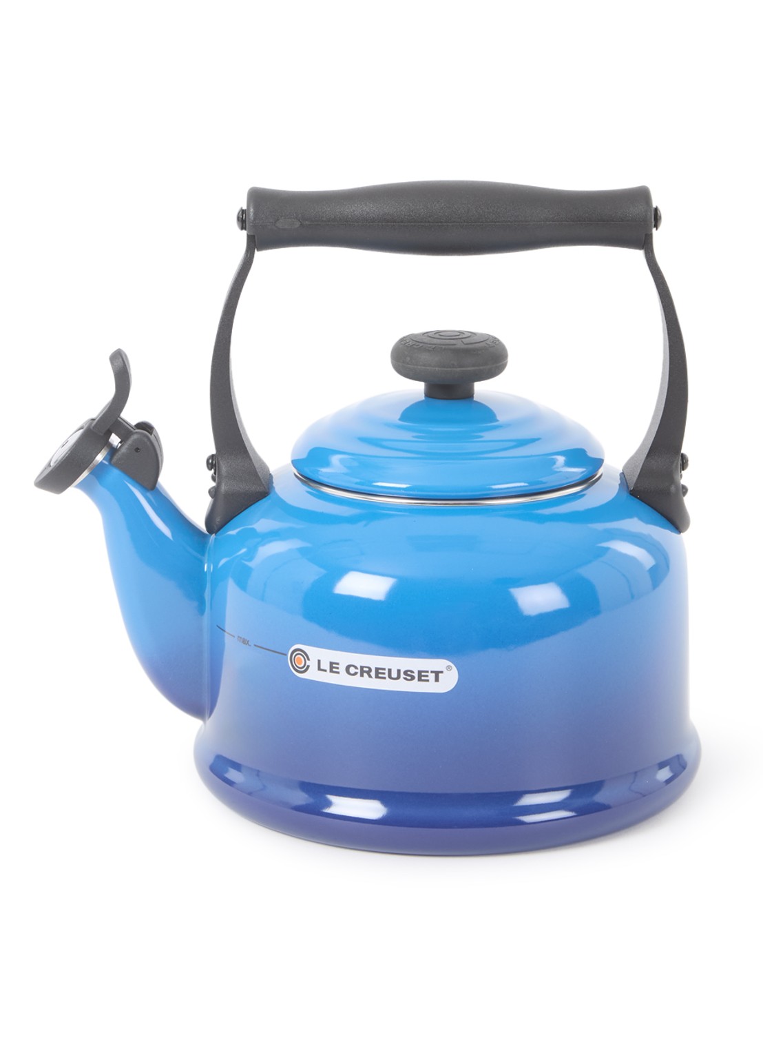Le Creuset Tradition fluitketel 2,1 liter - voorkant 2 azure / blauw