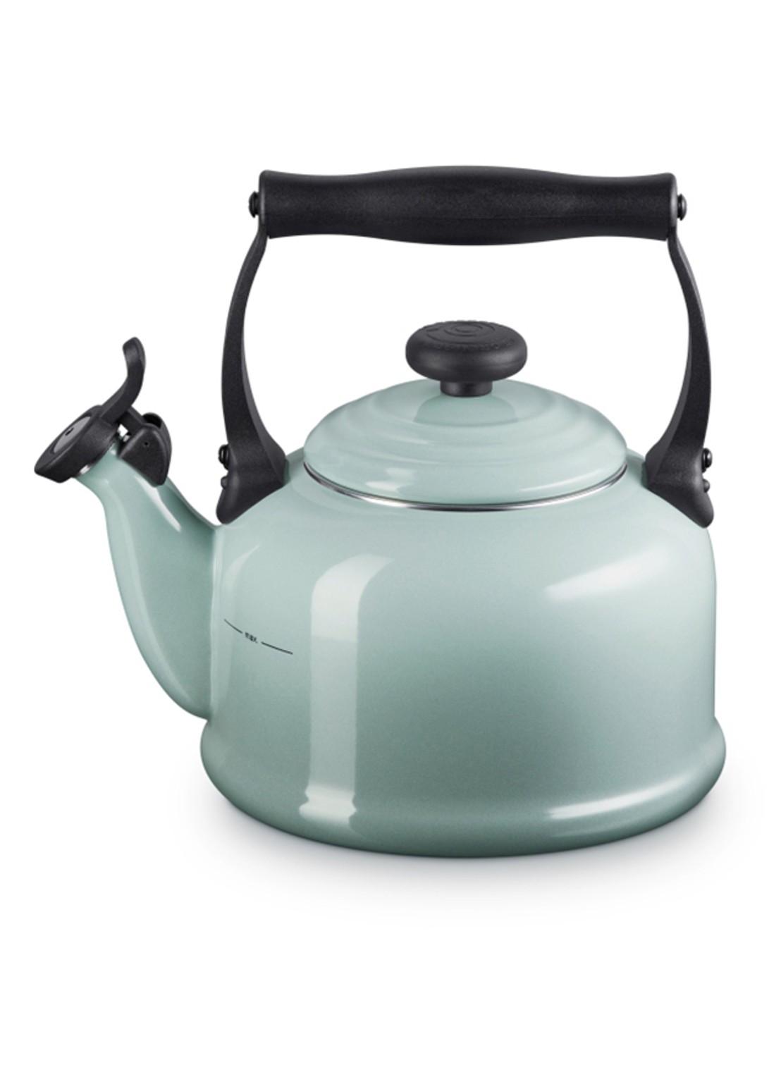 Le Creuset Tradition fluitketel 2,1 liter - voorkant 3 donkerblauw