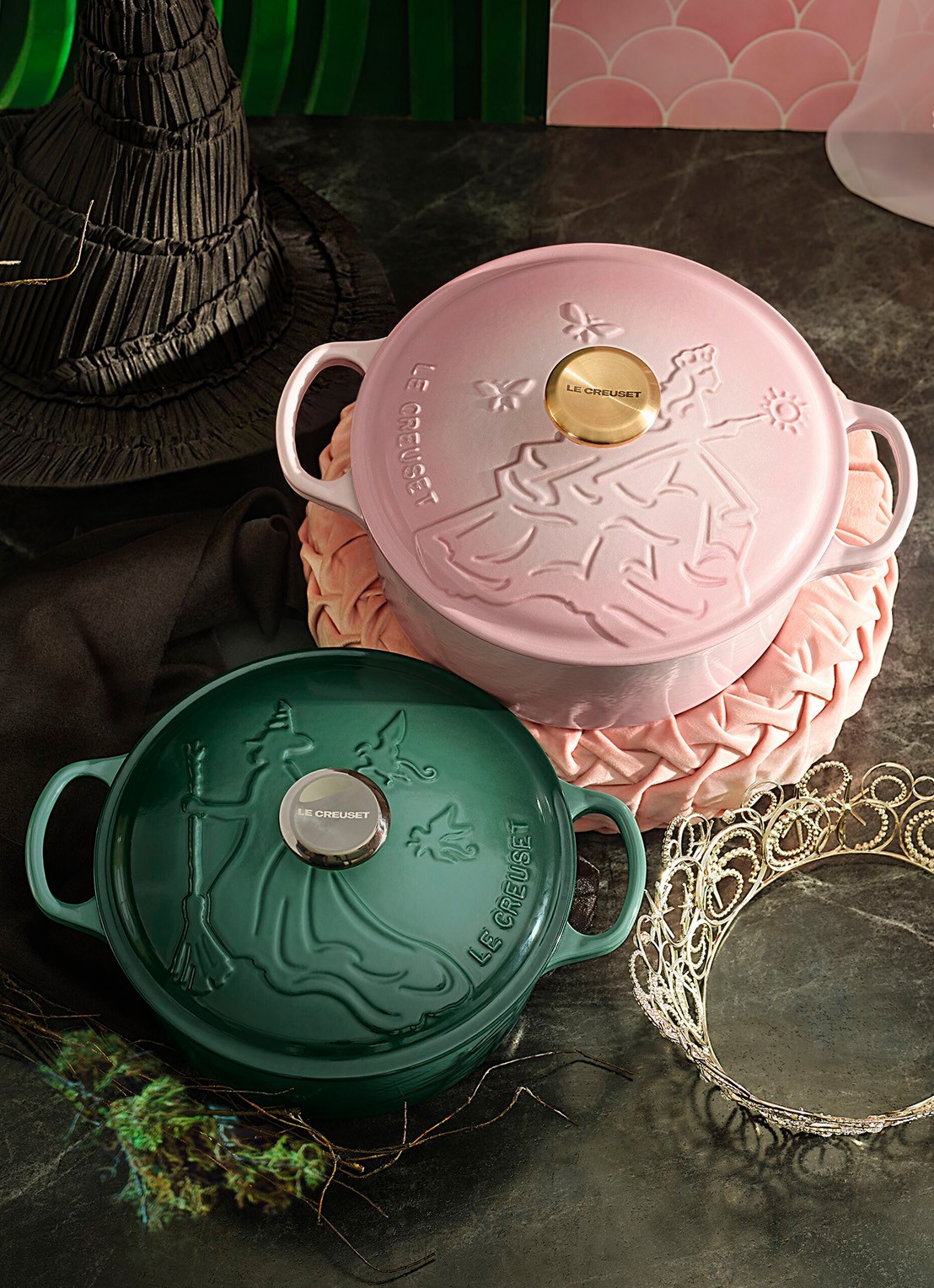 Le Creuset Wicked Elphaba braadpan 24 cm - limited edition - achterkant 6 groen