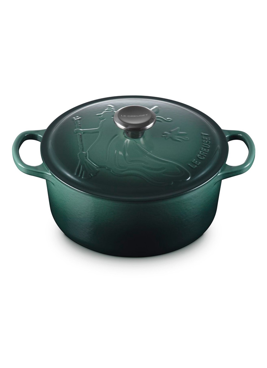 Le Creuset Wicked Elphaba braadpan 24 cm - limited edition - detail 3 groen