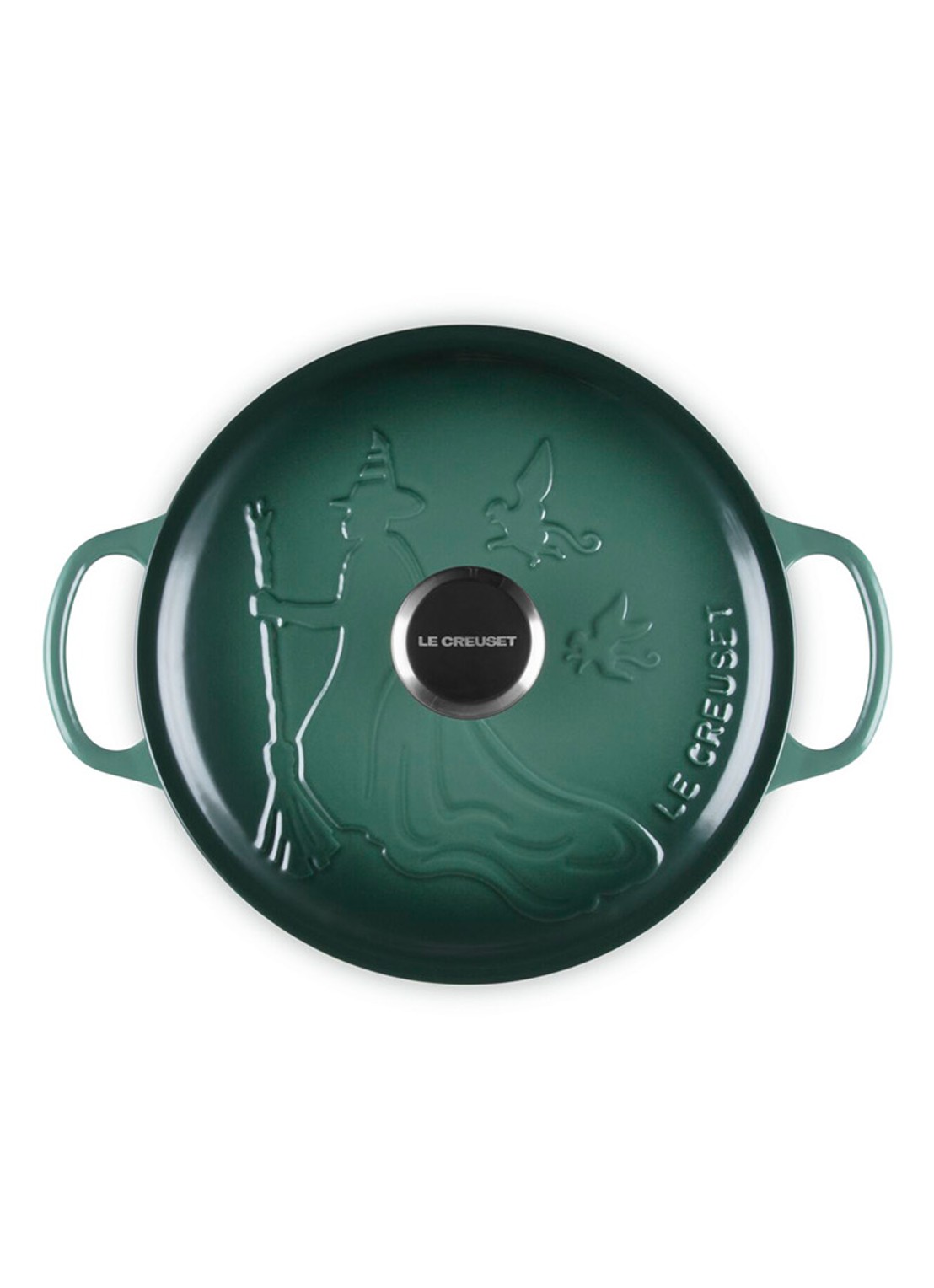 Le Creuset Wicked Elphaba braadpan 24 cm - limited edition - voorkant groen
