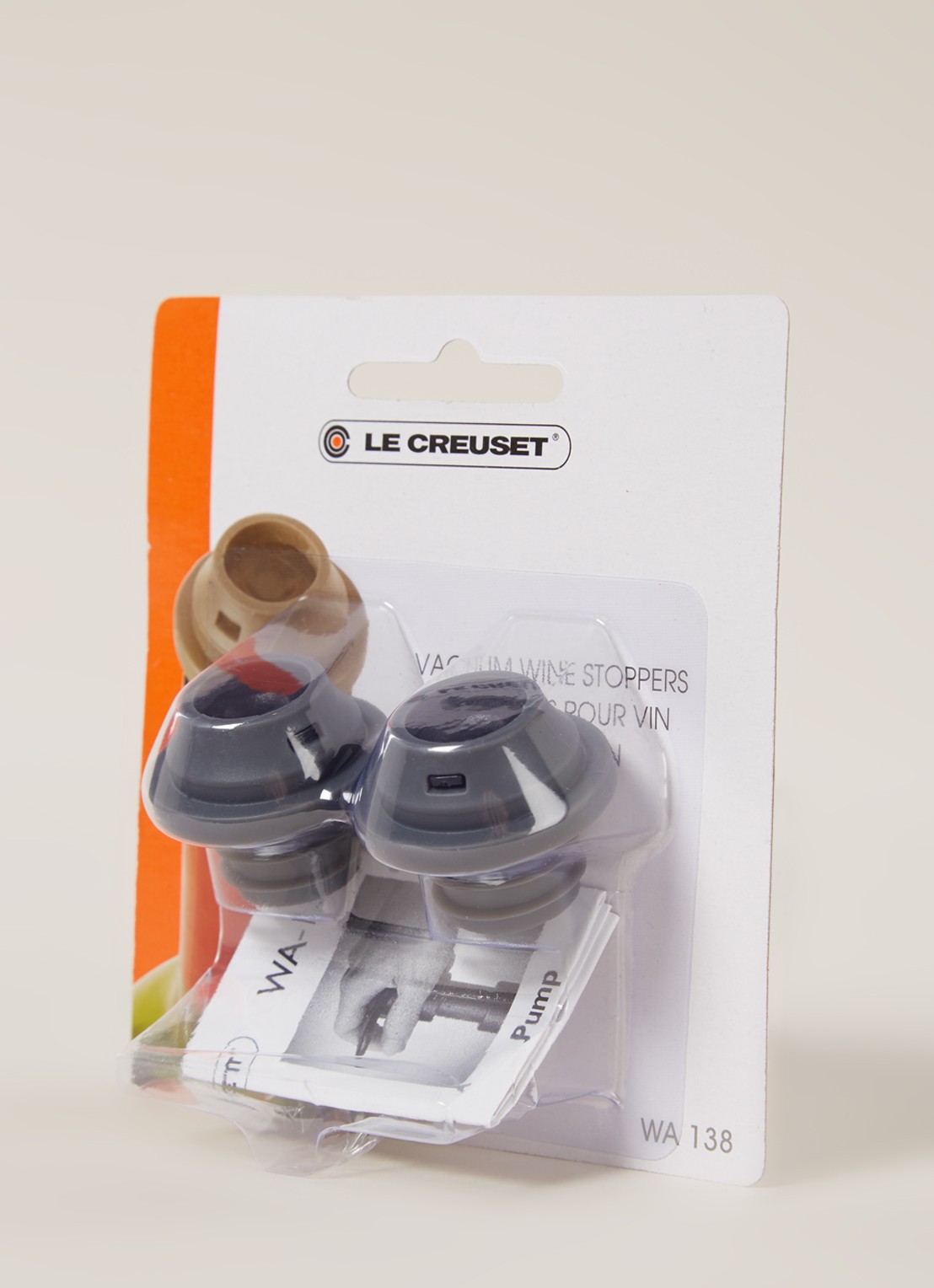 Le Creuset Wijnstop dop set van 2 - detail ebbenzwart / zwart