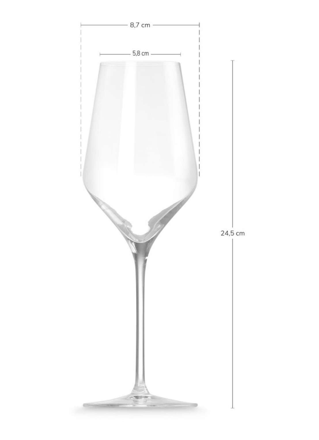 Le Creuset Witte wijnglas set van 4 - achterkant transparant