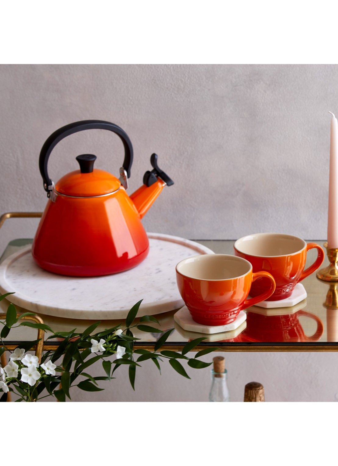 Le Creuset WT - 130 kelnersmes  - voorkant 6 oranjerood / oranje