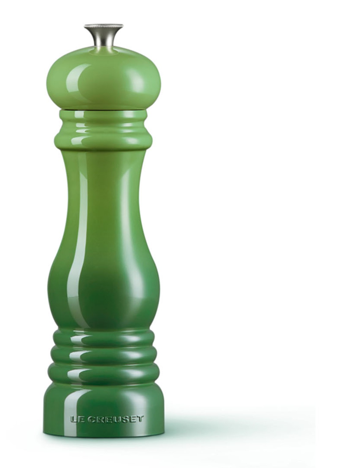 Le Creuset Zoutmolen 21 cm - voorkant bamboo / groen