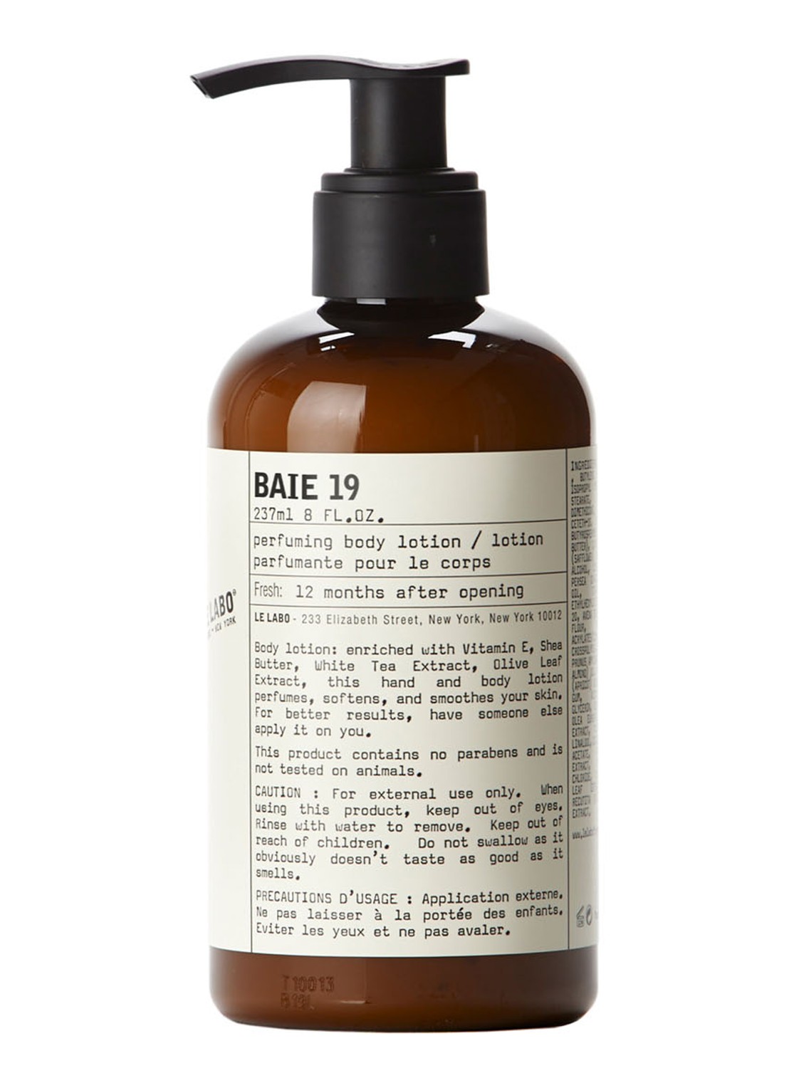 Le Labo Baie 19 Body Lotion - hand- en bodylotion - voorkant undefined