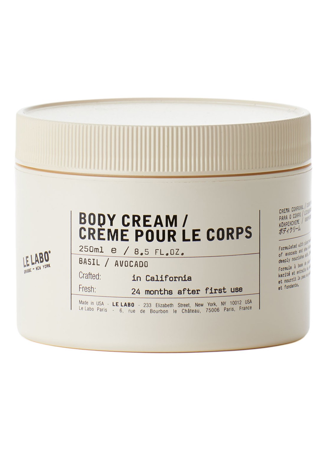 Le Labo Basil Body Cream  - voorkant undefined