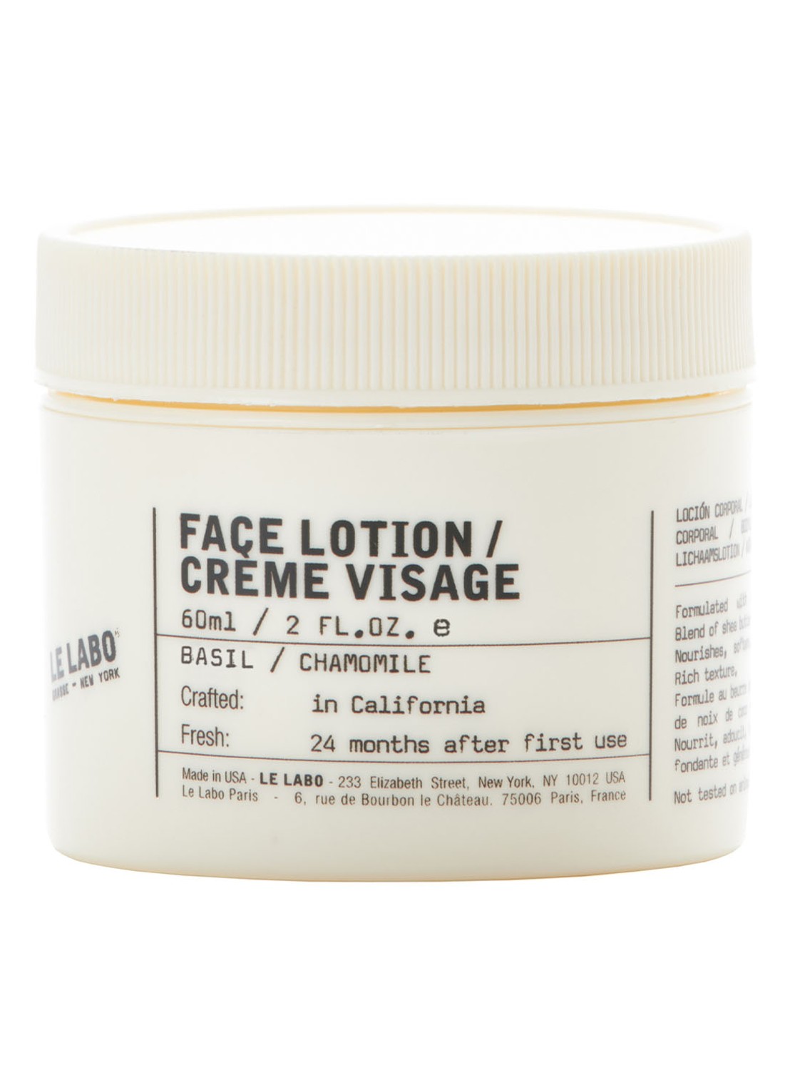 Le Labo Basil Face Lotion - gezichtscrème - voorkant undefined