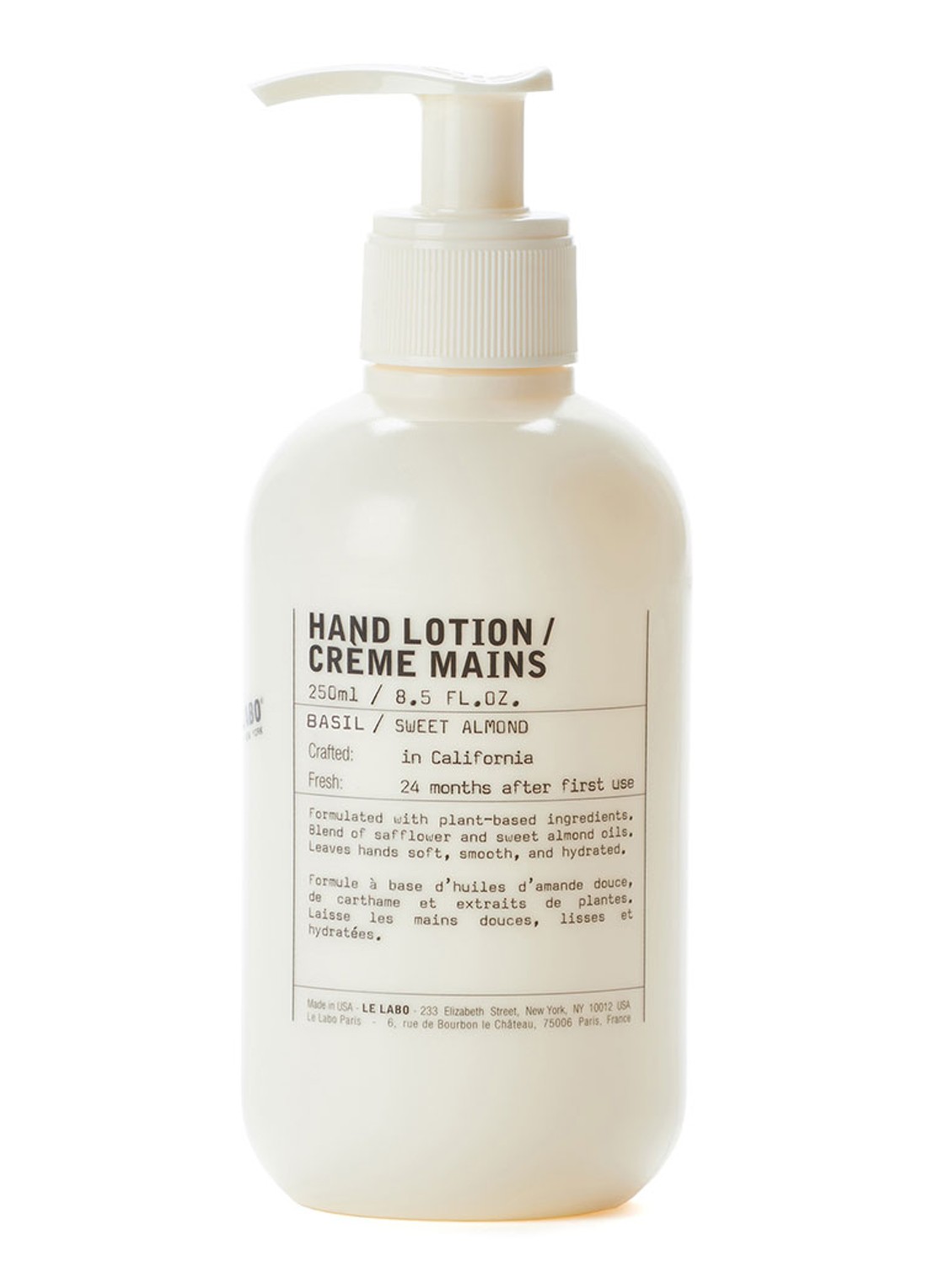 Le Labo Basil / Sweet Almond Hand Lotion - handcrème - voorkant undefined