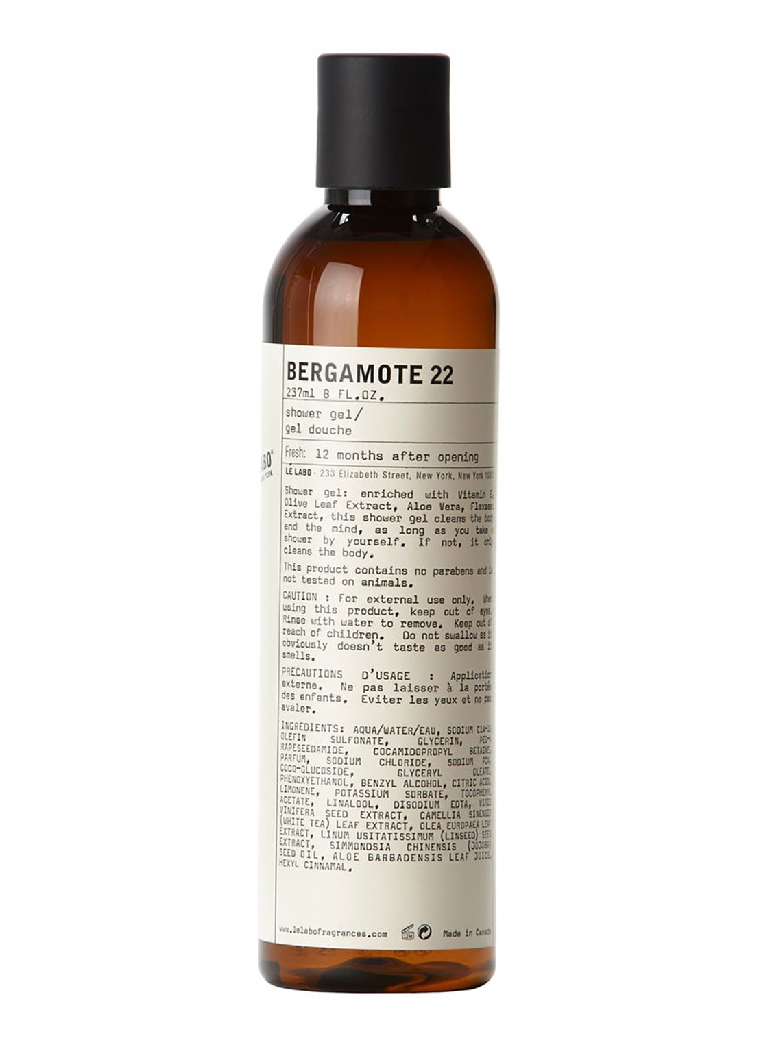 Le Labo Bergamote 22 Shower Gel - douchegel - voorkant undefined