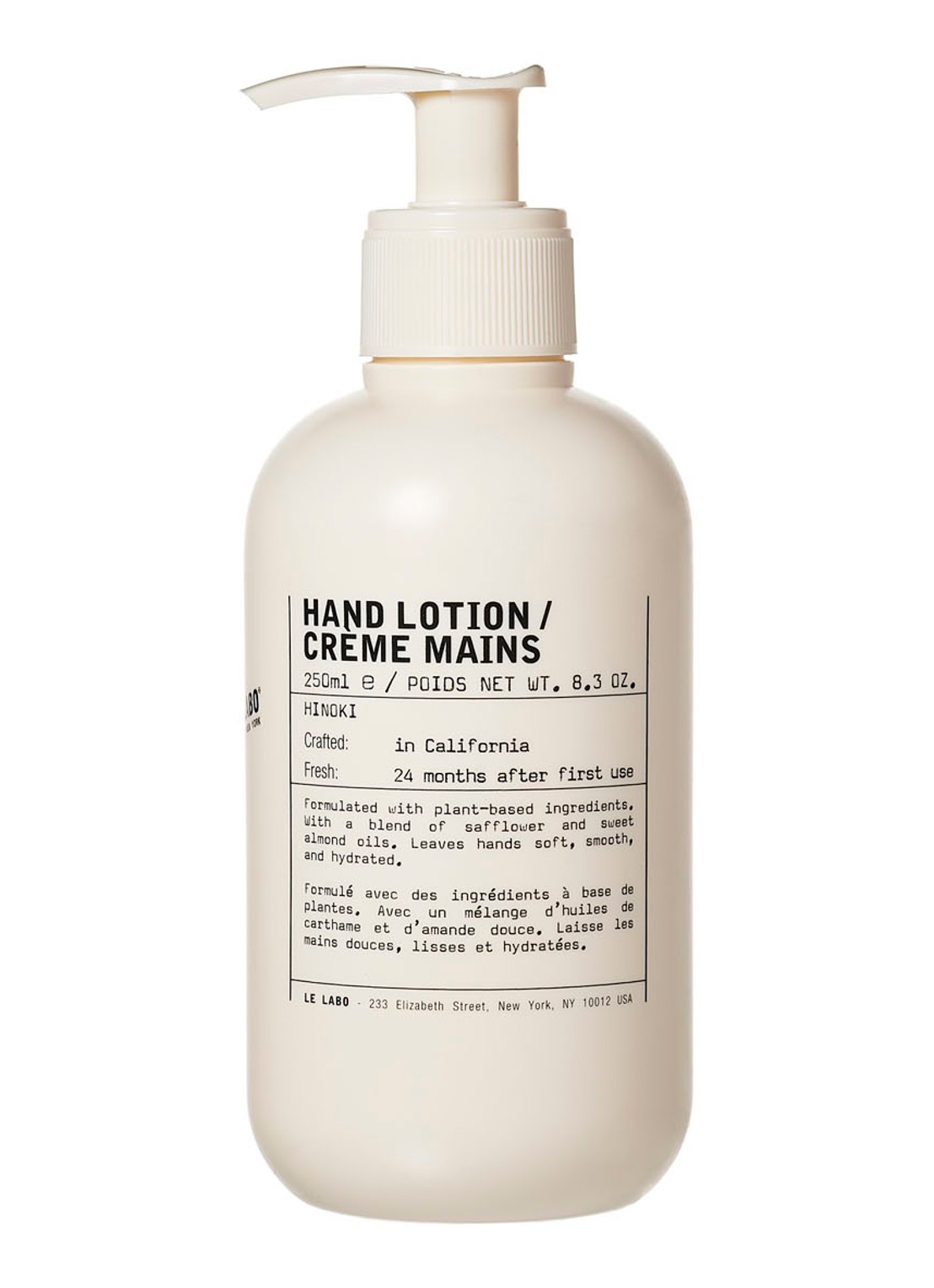 Le Labo Hinoki / Sweet Almond Hand Lotion - handlotion - voorkant undefined